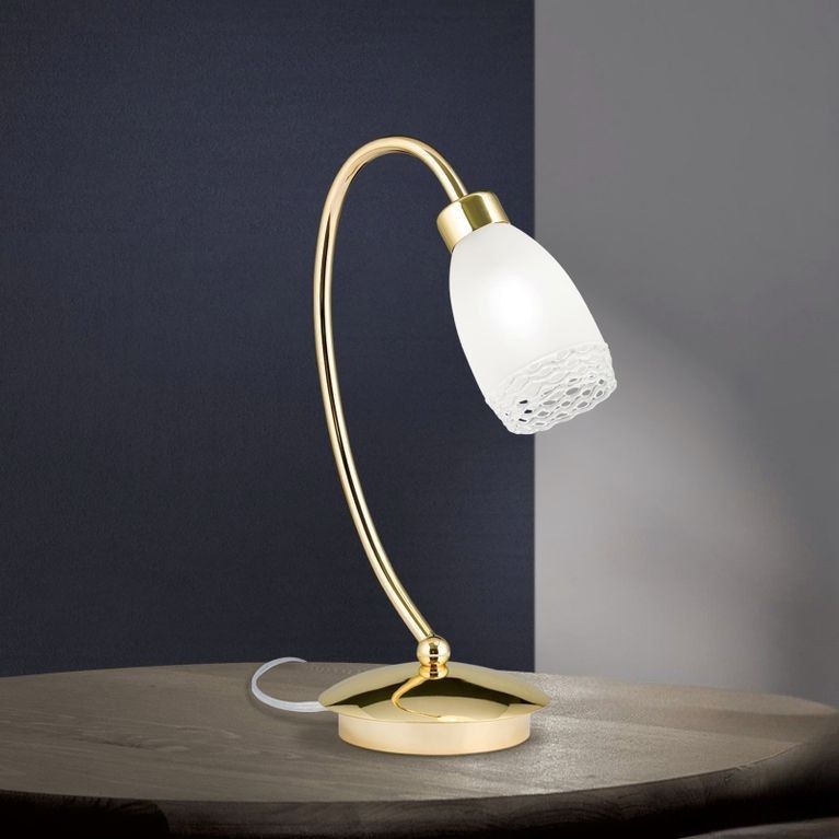 Tischlampe CARLA, Messing glänzend