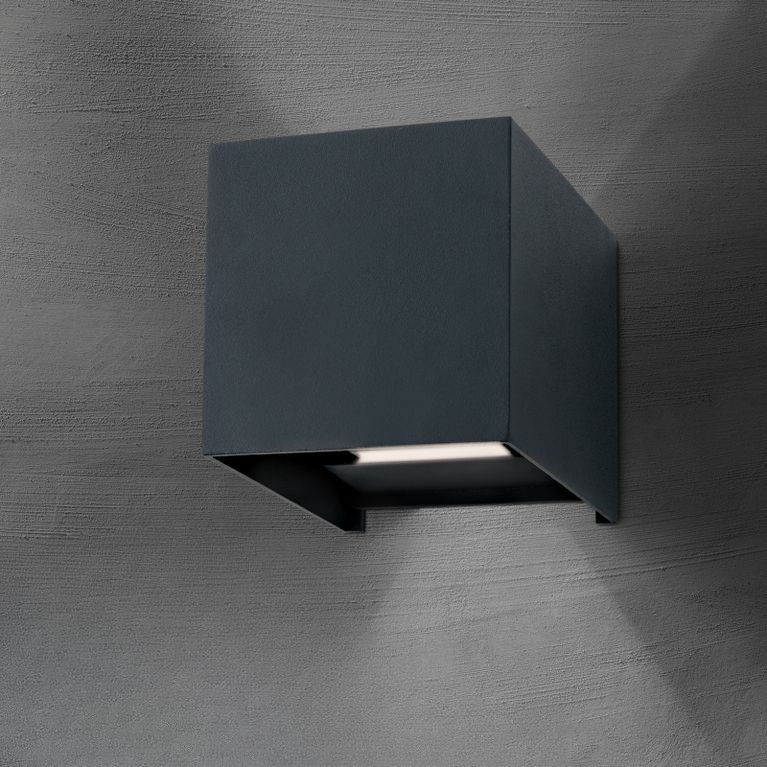 LED Wandleuchte CUBE, Anthrazit