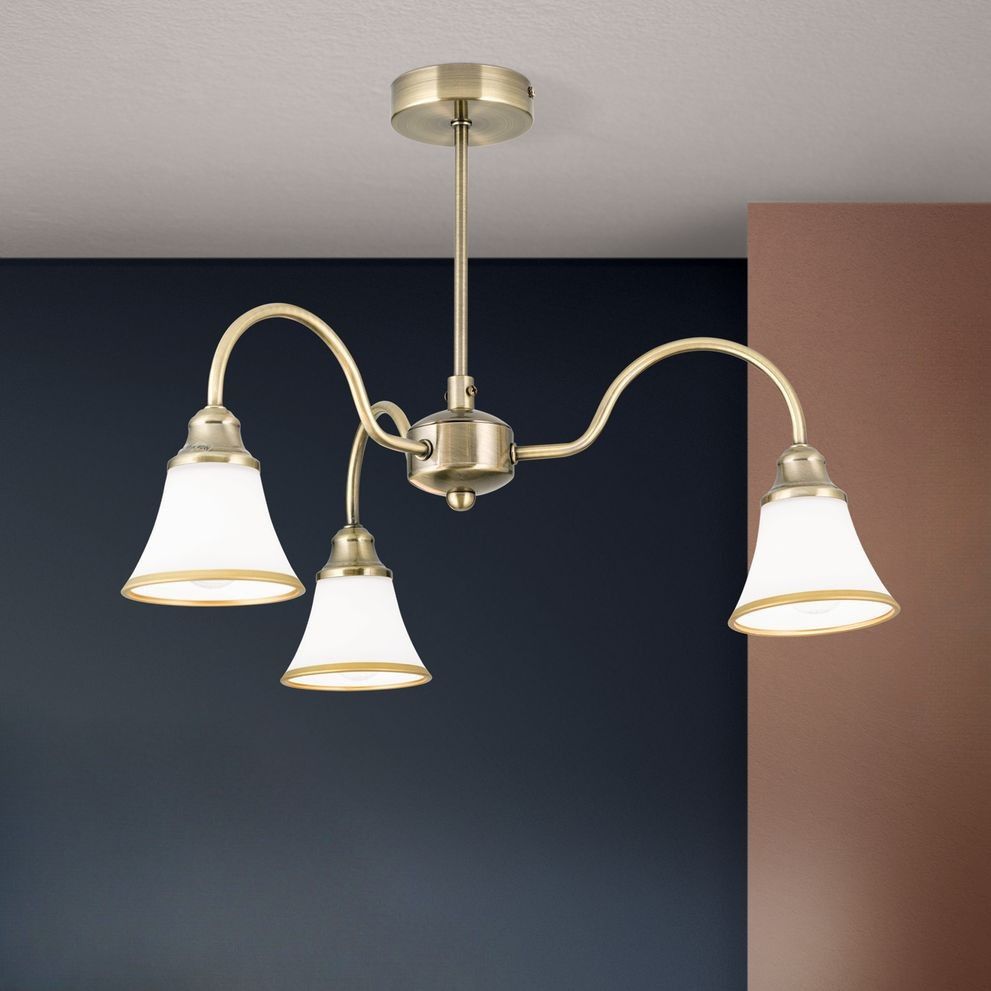 Deckenluster MAJA, 3-flammig, Patina