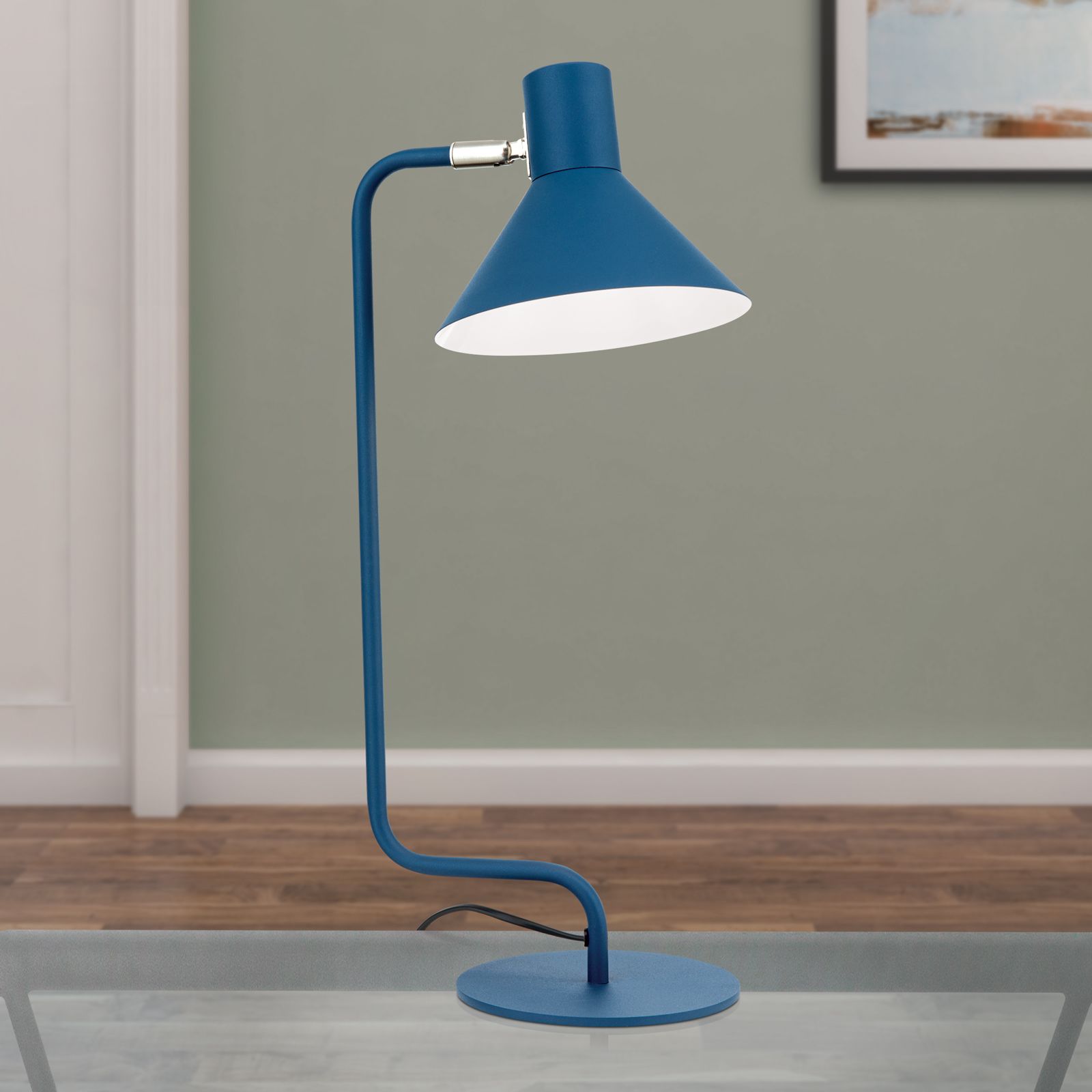 Tischlampe VIKTORIA, 1-flammig, Blau