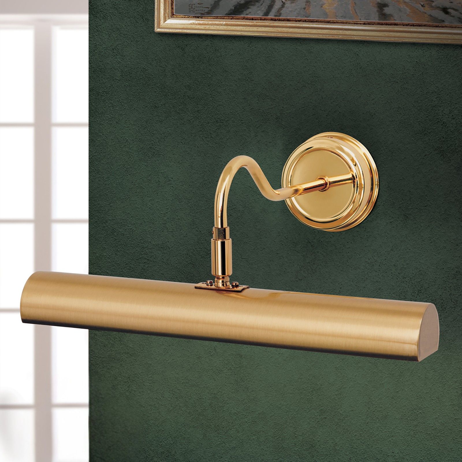 BILDERLEUCHTE, 2-flames, brass-matt