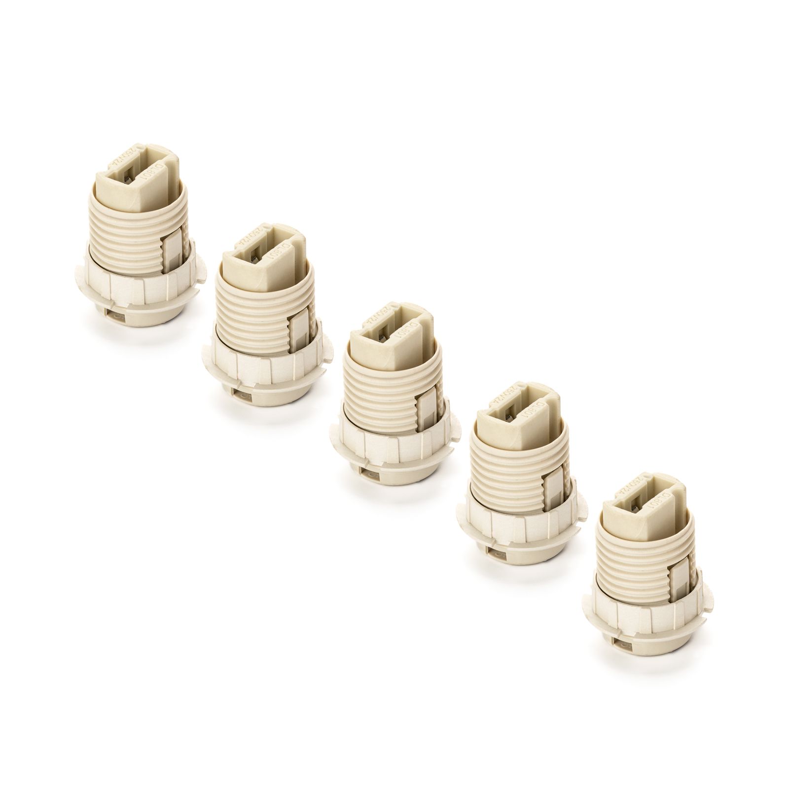 Lamp holders for G9 sockets, 5 pieces, M10x1, white