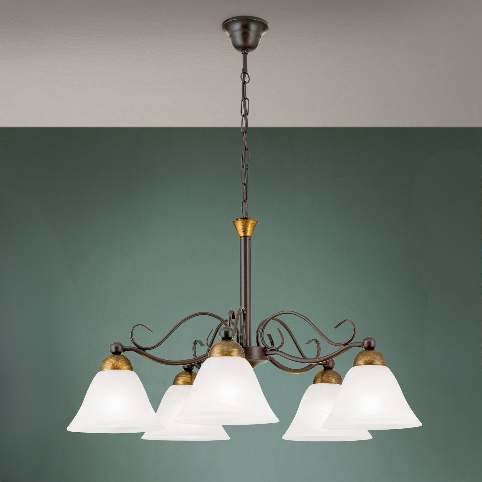 Chandelier LUDO, 5-flames, Antique