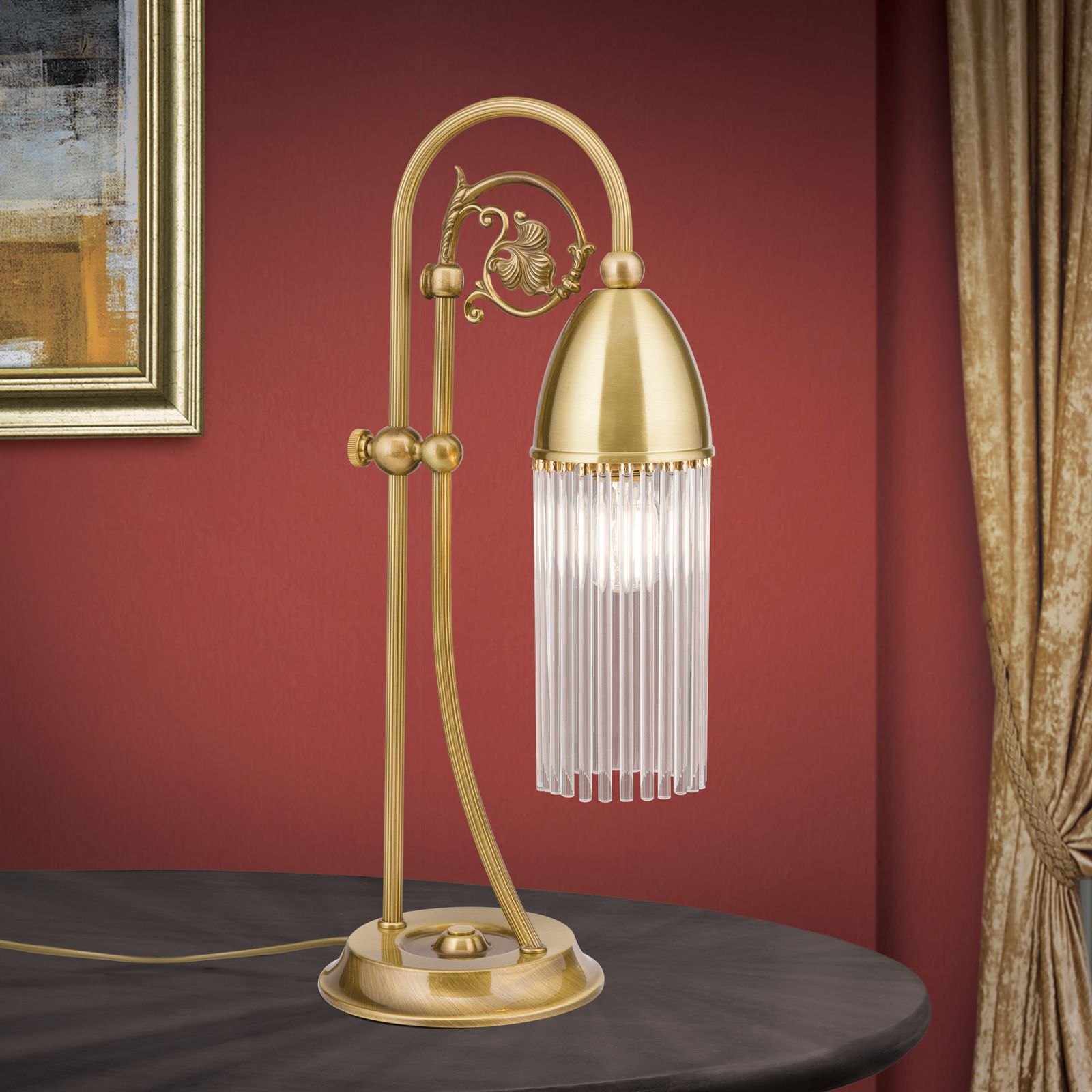 Schreibtischlampe STÄBCHENSERIE, Bronze