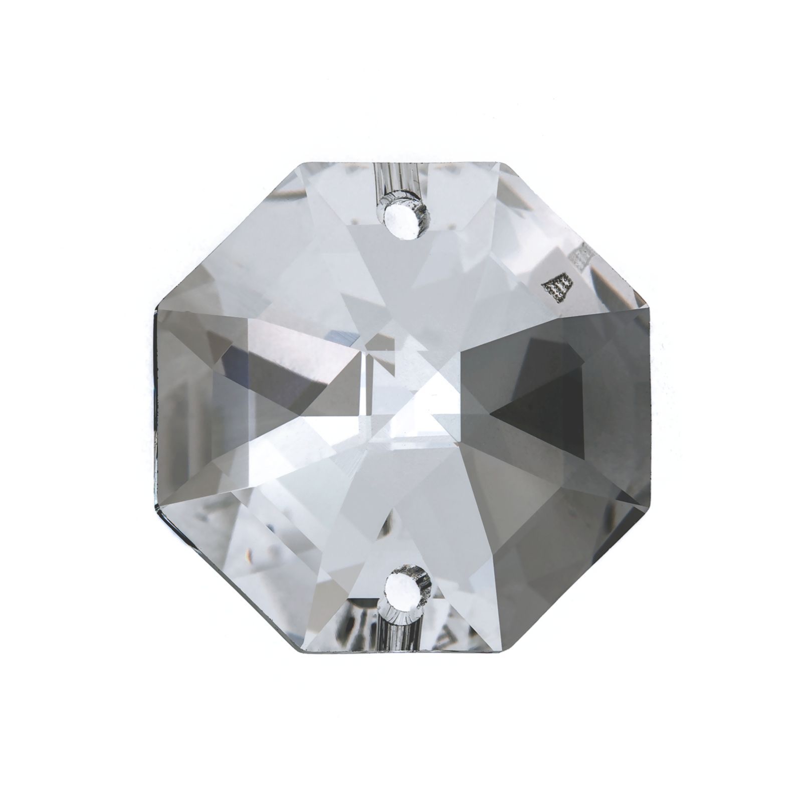 Chandelier crystal octagon 8015 STRASS® Swarovski® Crystal, 2 holes, 14mm, transparent