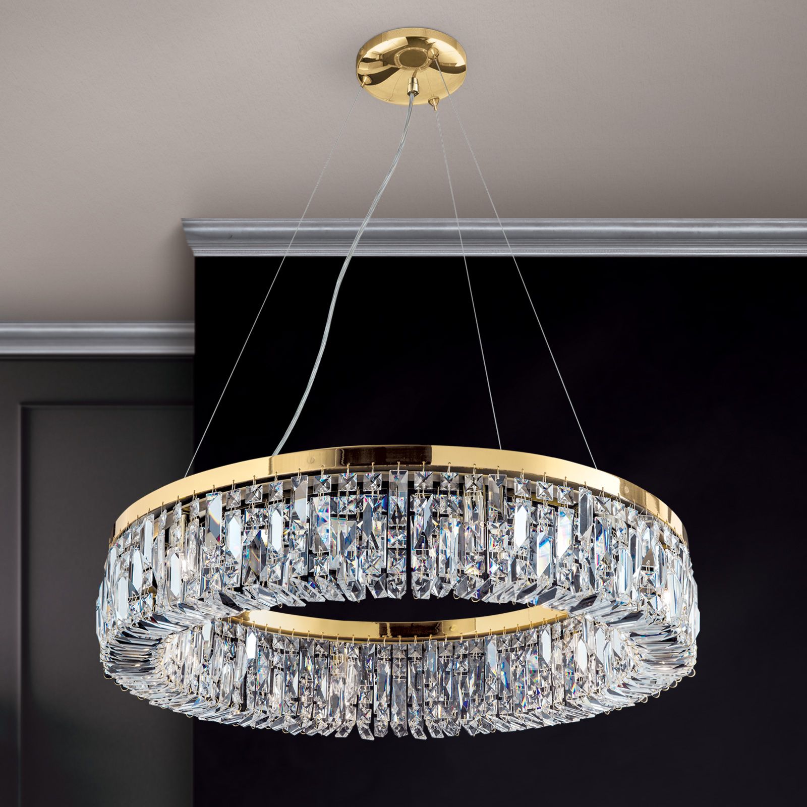 Chandelier RING, 6-flames, gold