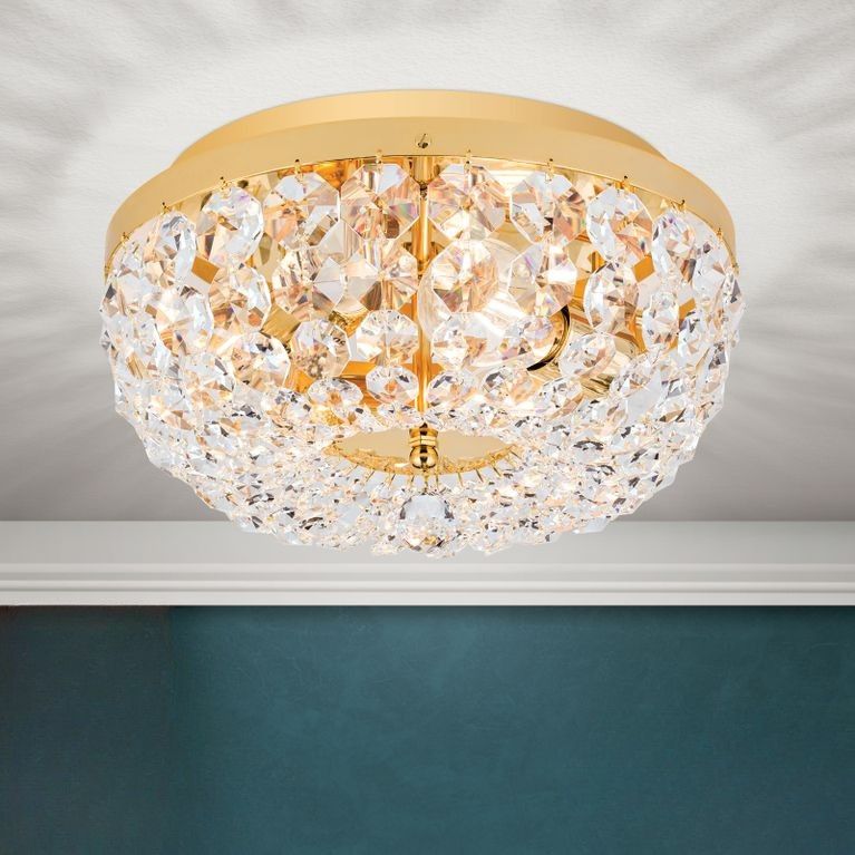 Deckenluster SHERATON, 3-flammig, Gold, 35 cm