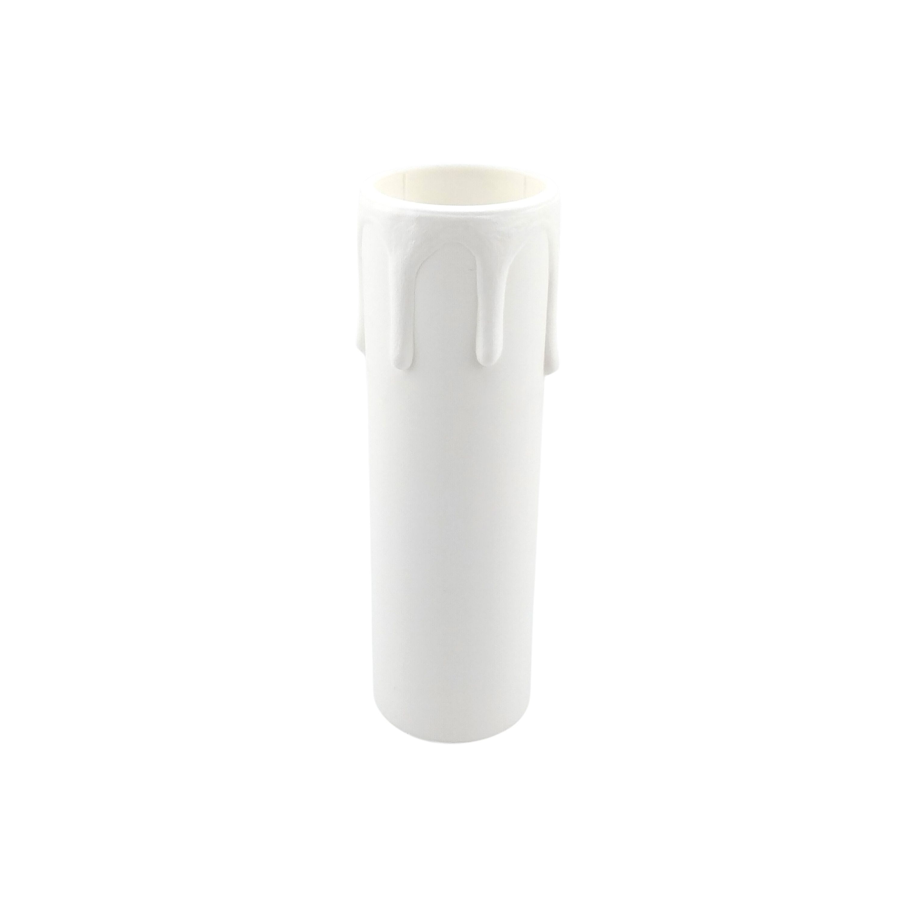 Candle Holder with Droplet, E14, 85 mm, white