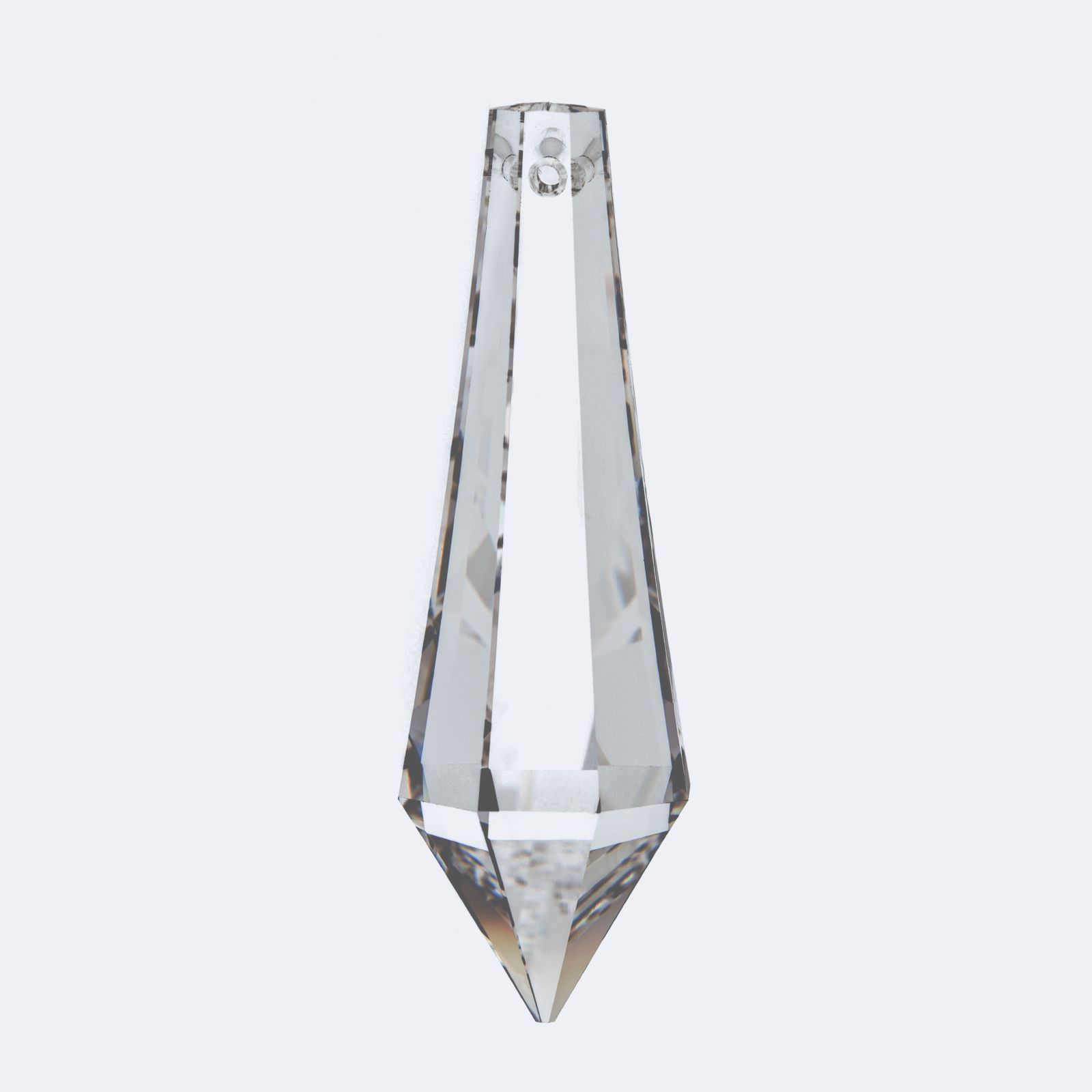 Chandelier crystal pointed crystal SPECTRA® Swarovski® Crystal, 2 holes, 38x14mm