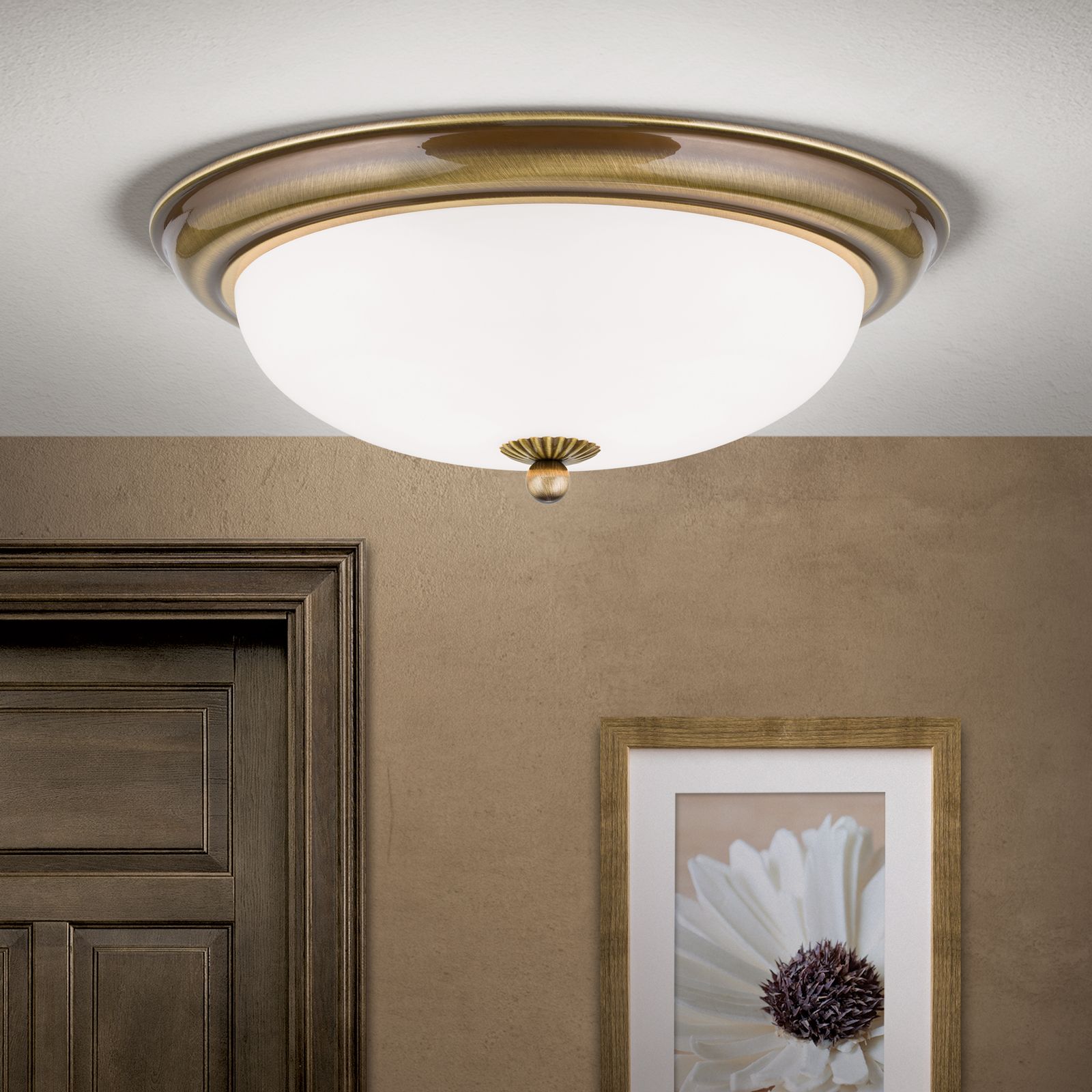 Ceiling light EMPIRE, antique brass finish, dia. 35cm