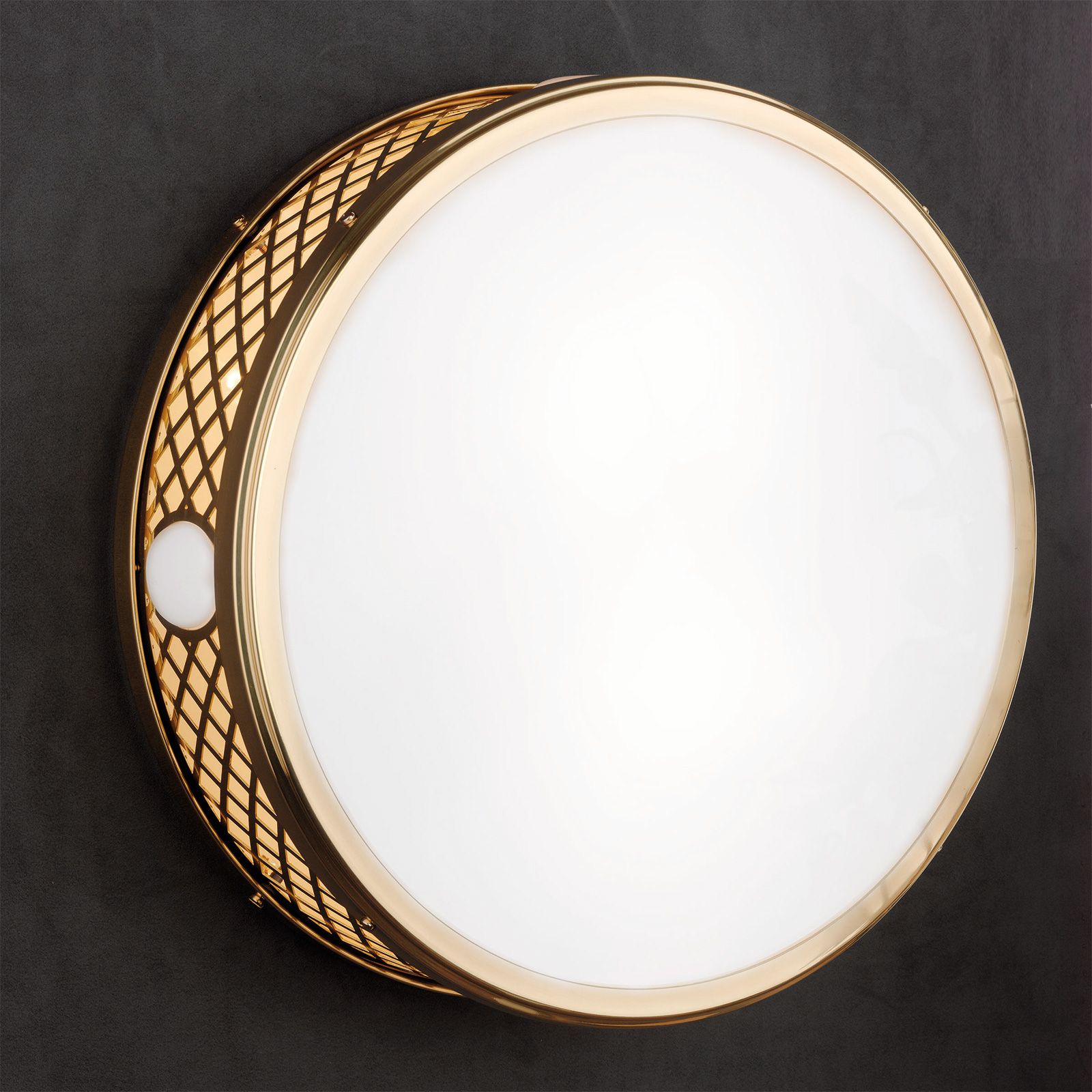 Runde Deckenleuchte ALT WIEN, Messing glänzend, 40cm