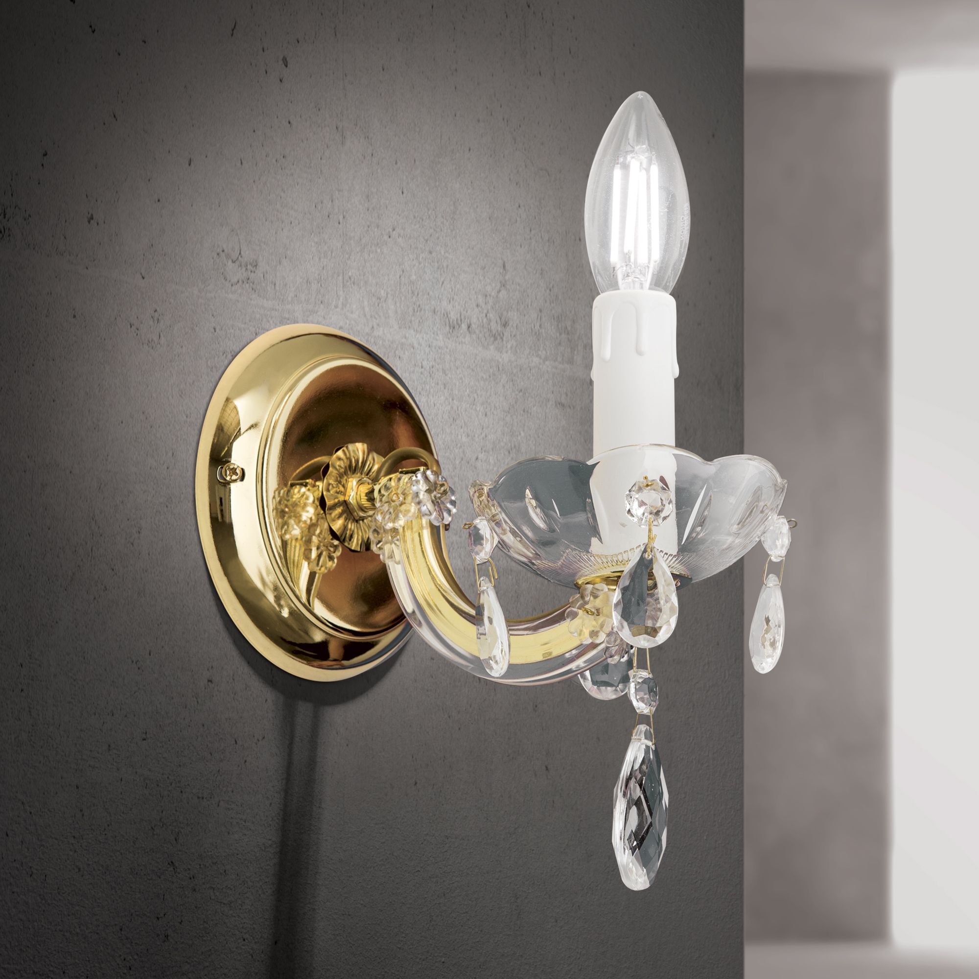 Wandleuchte MARIE CLAIRE, 1-flammig, gold