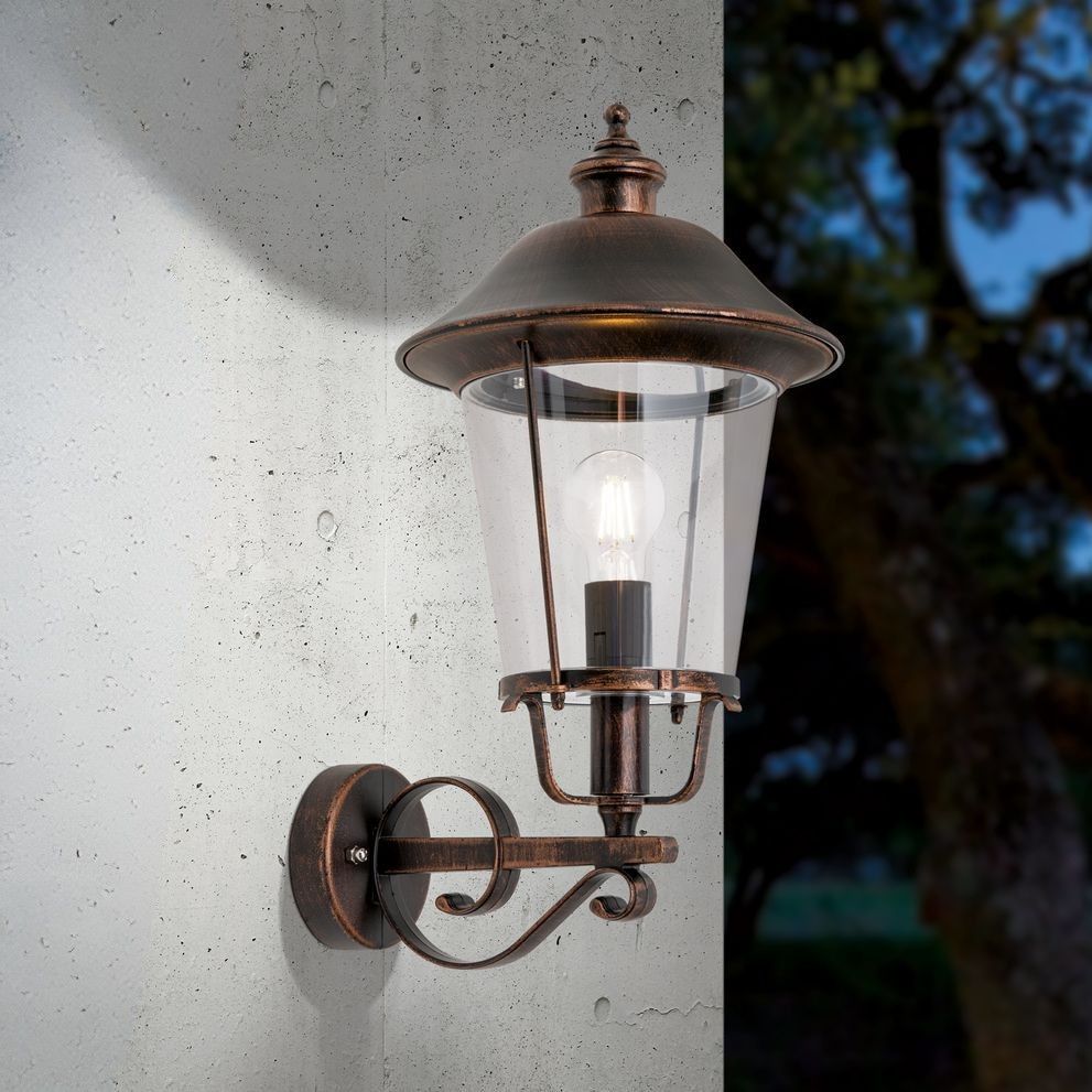 Außenleuchte KENZO, Schwarz kupfer, aufwärts