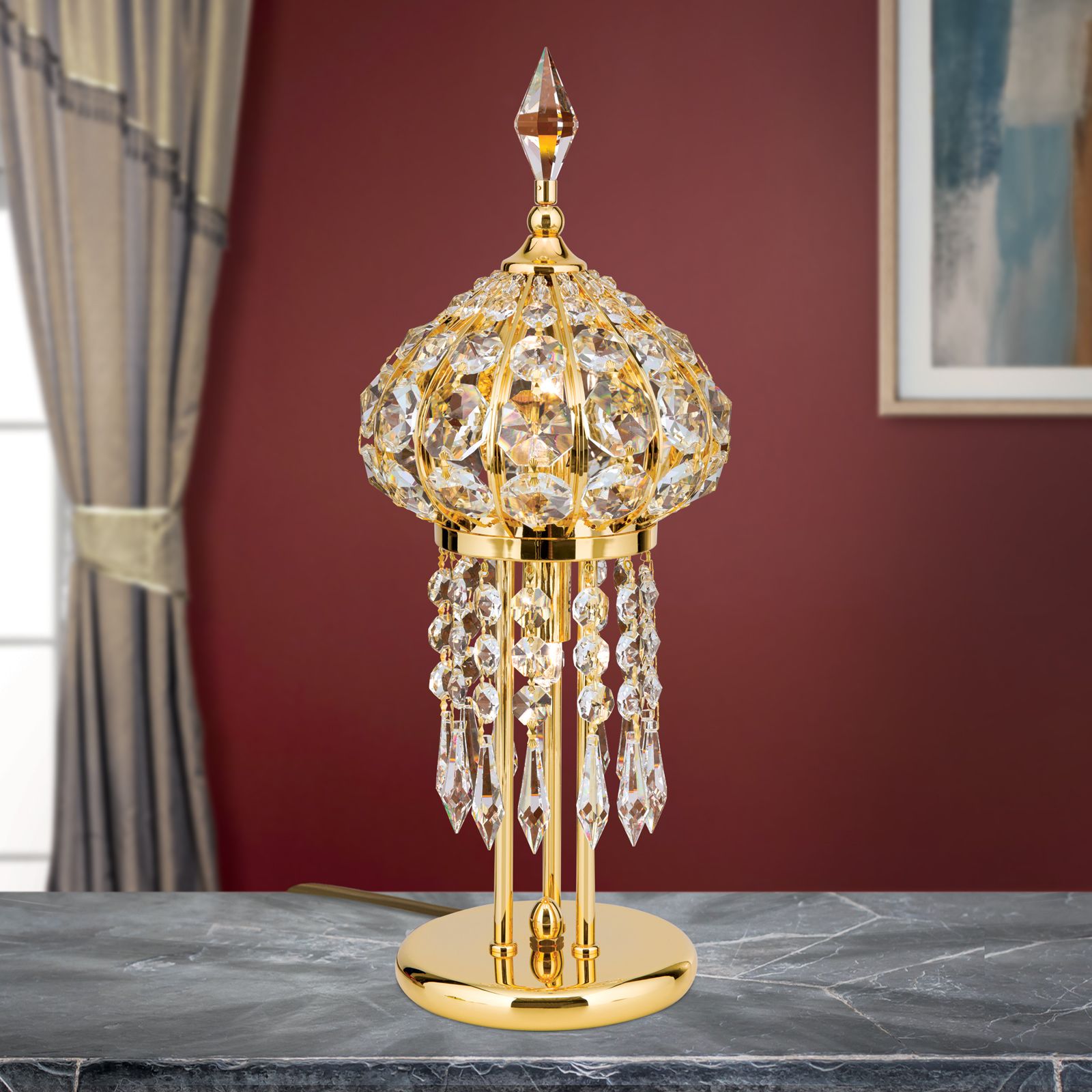 Tischlampe ORIENTAL, 2-flammig, Gold