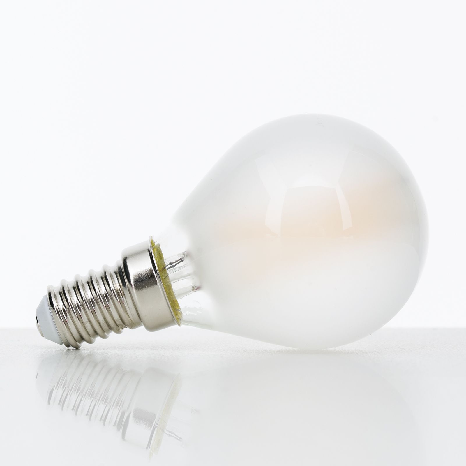 LED droplet shape, E14, 6W frosted