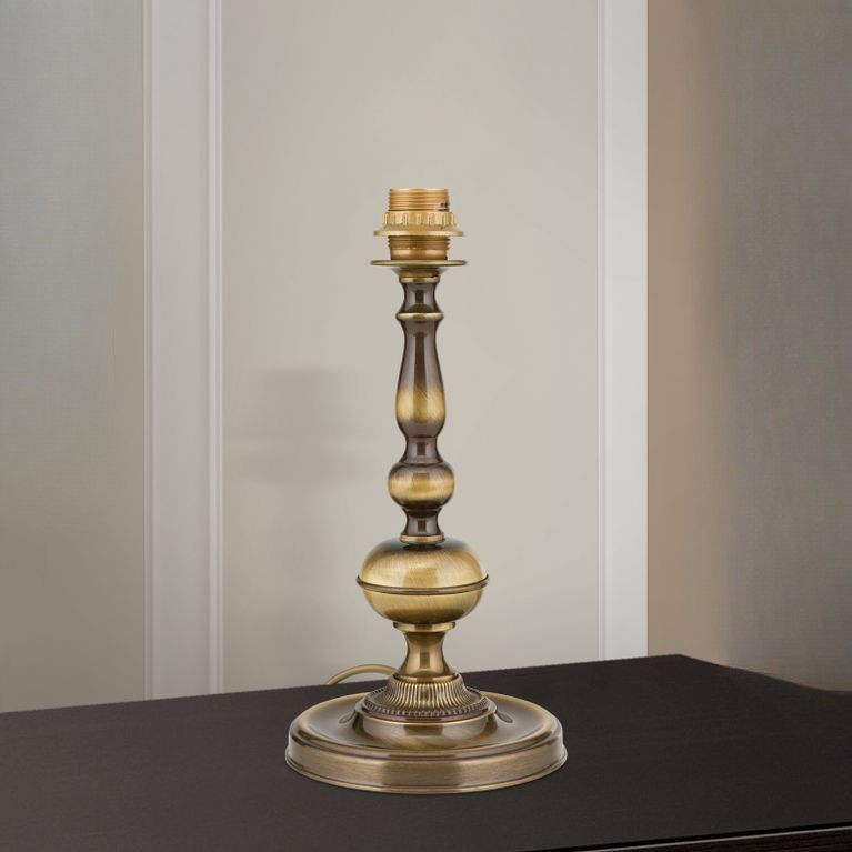 Table lamp base FLÄMISCH, patina, without shade, height 39 cm