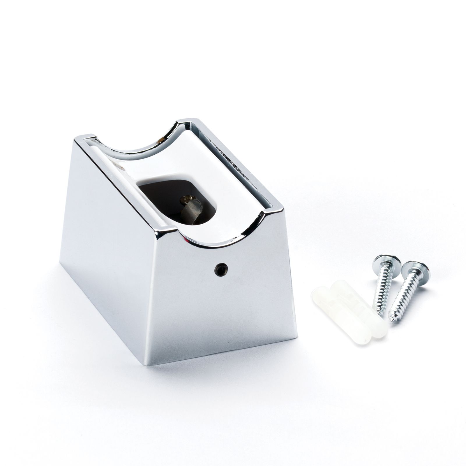 Lamp holder S14D, metal, chrome