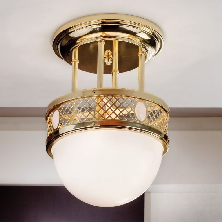 Suspended ceiling light ALT WIEN, shiny brass, 33cm