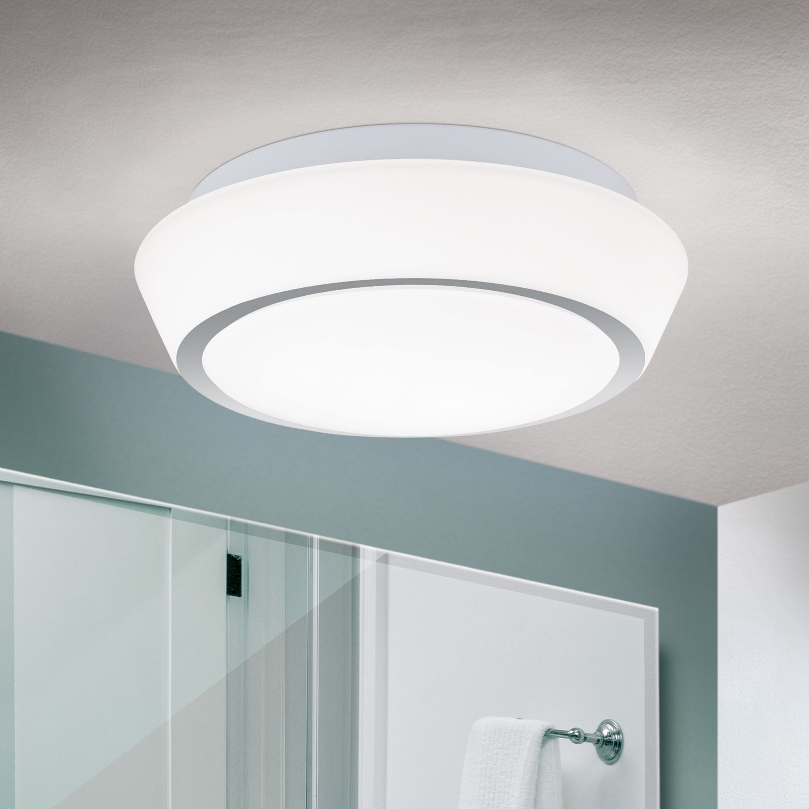 Ceiling light TENA, chrome white, 30cm