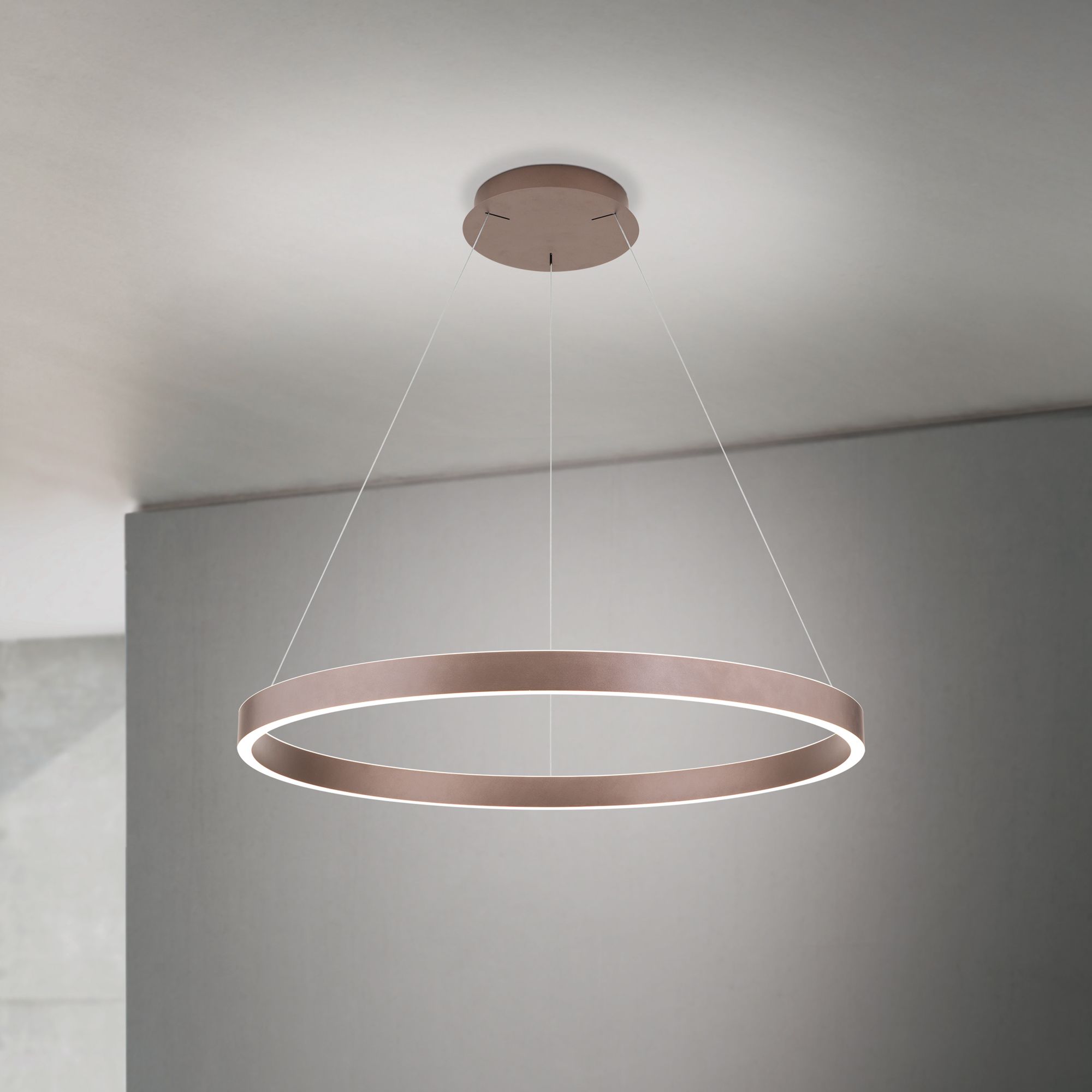 Pendant lamp KOLK, Ø 80cm, bronze