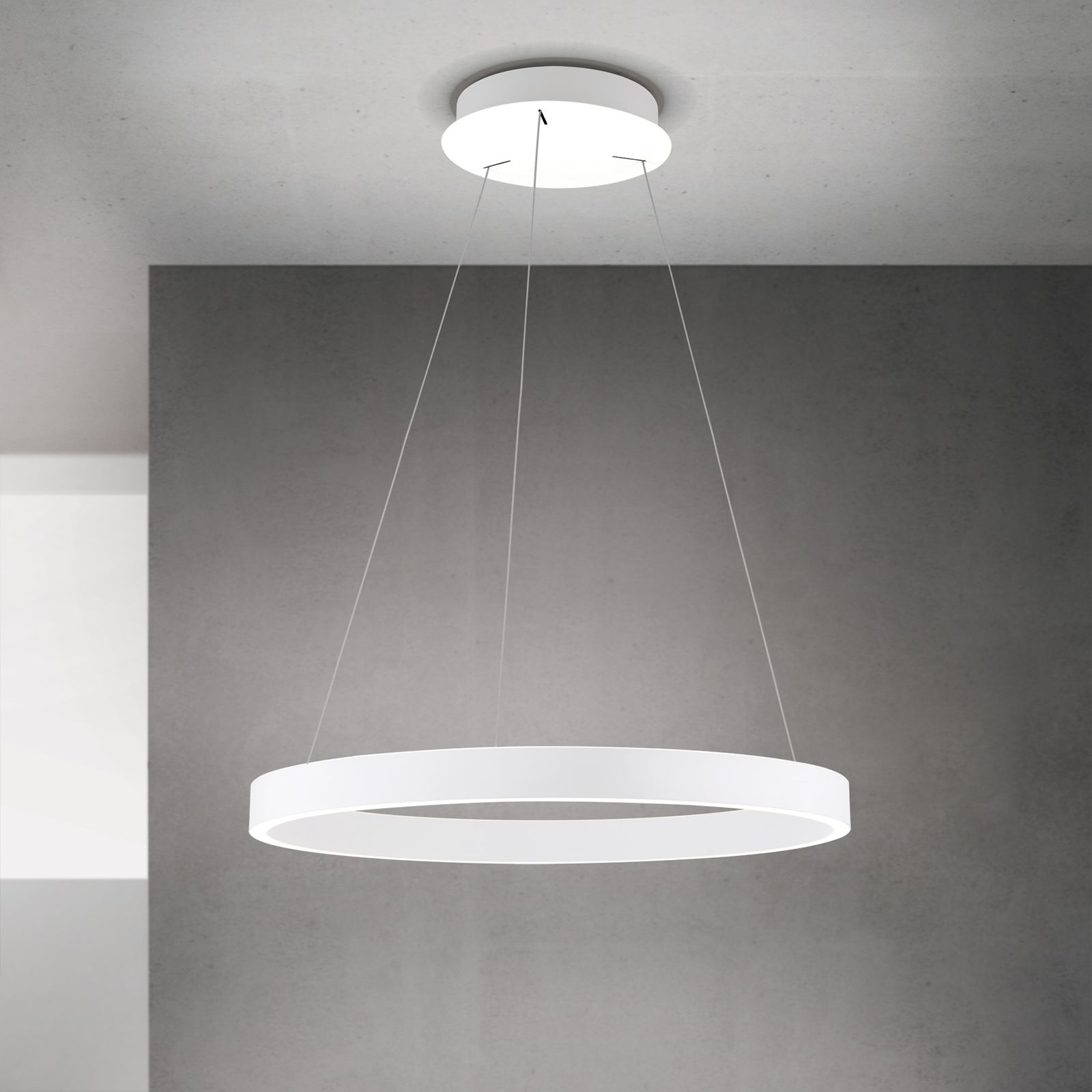 Hängeleuchte KOLK, Ø 60cm, Weiß