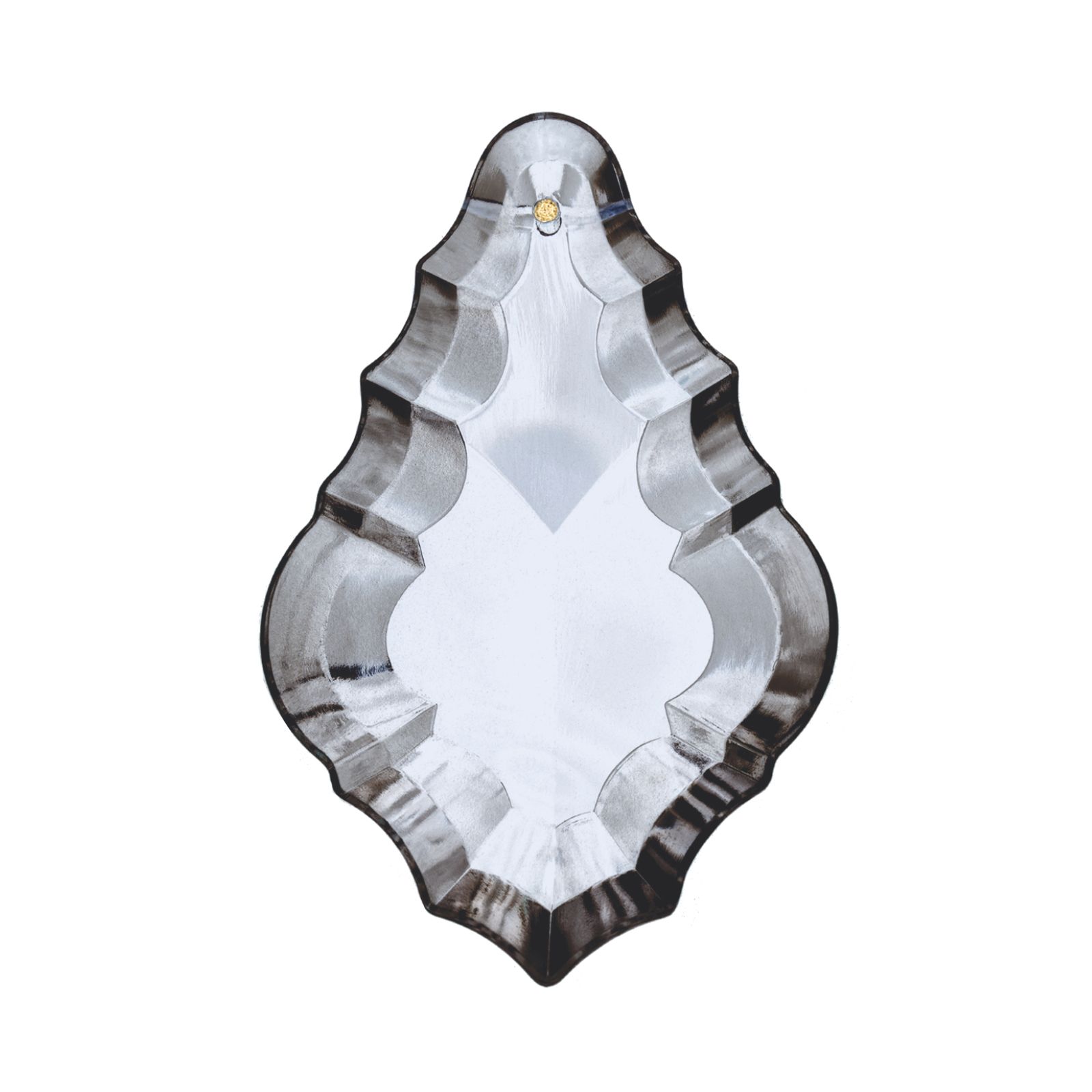 Glass pendulum pressed glass, 63x40mm