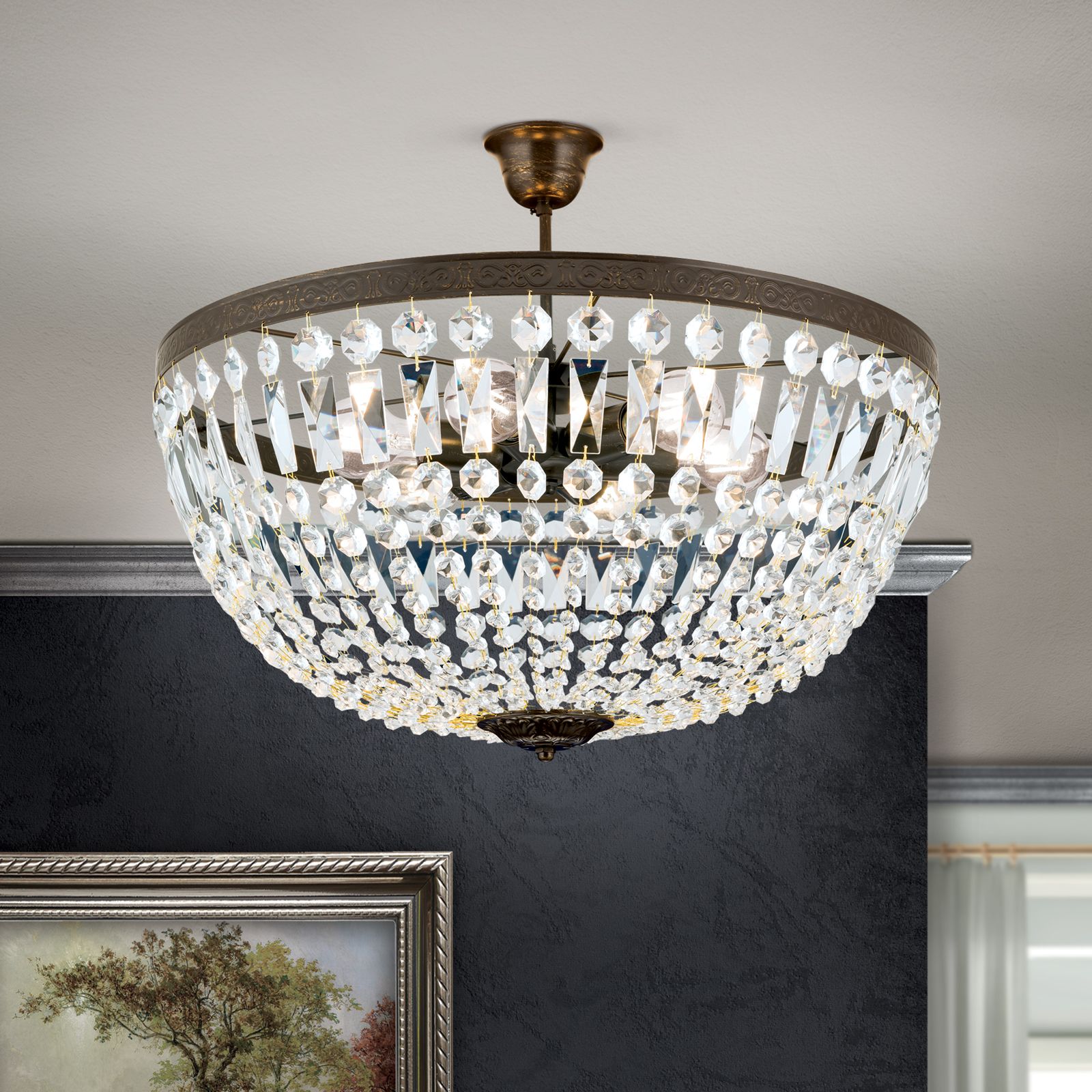 Ceiling light ARILA, antique, 40cm