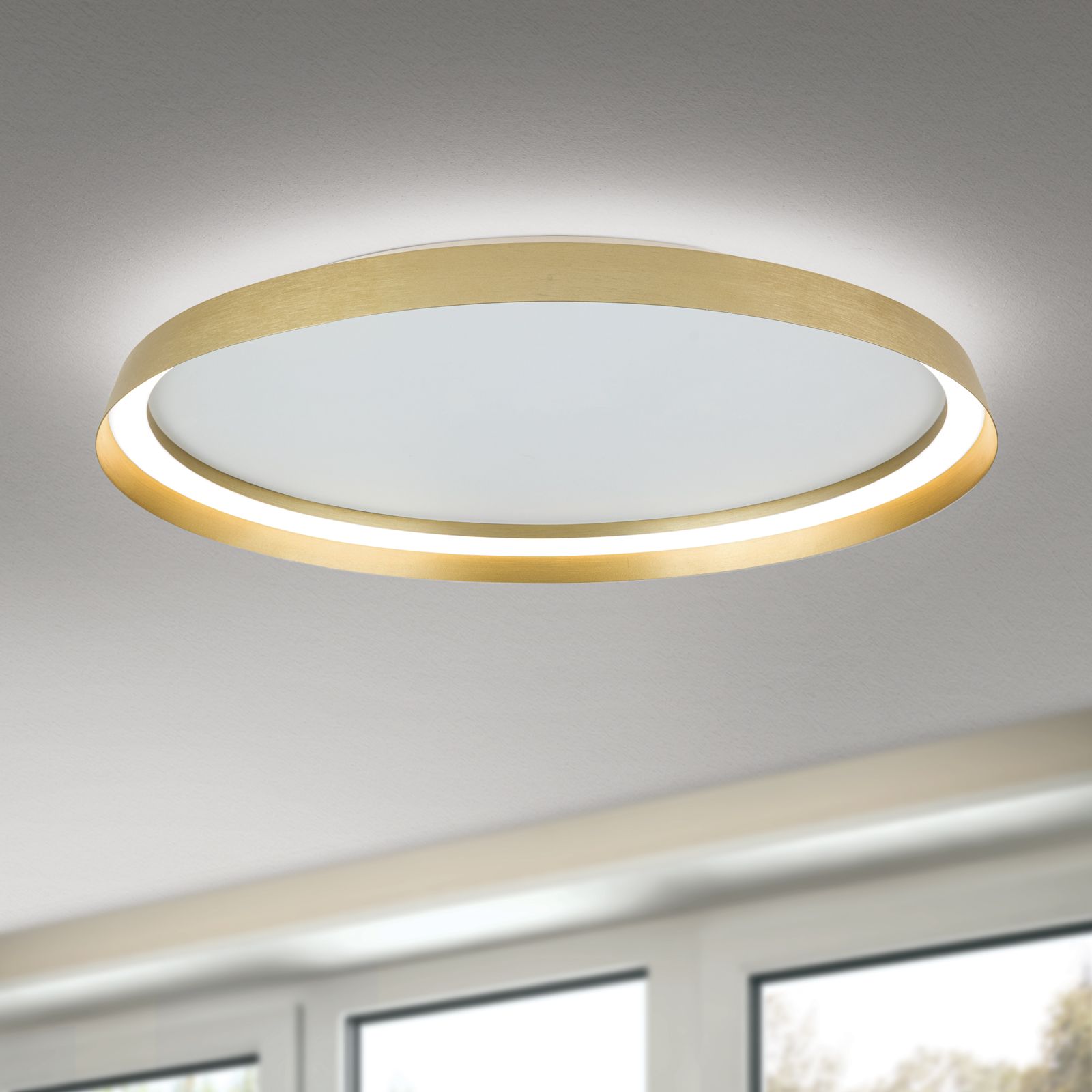 LED Deckenleuchte MANTA, Ø 60cm, gold-matt