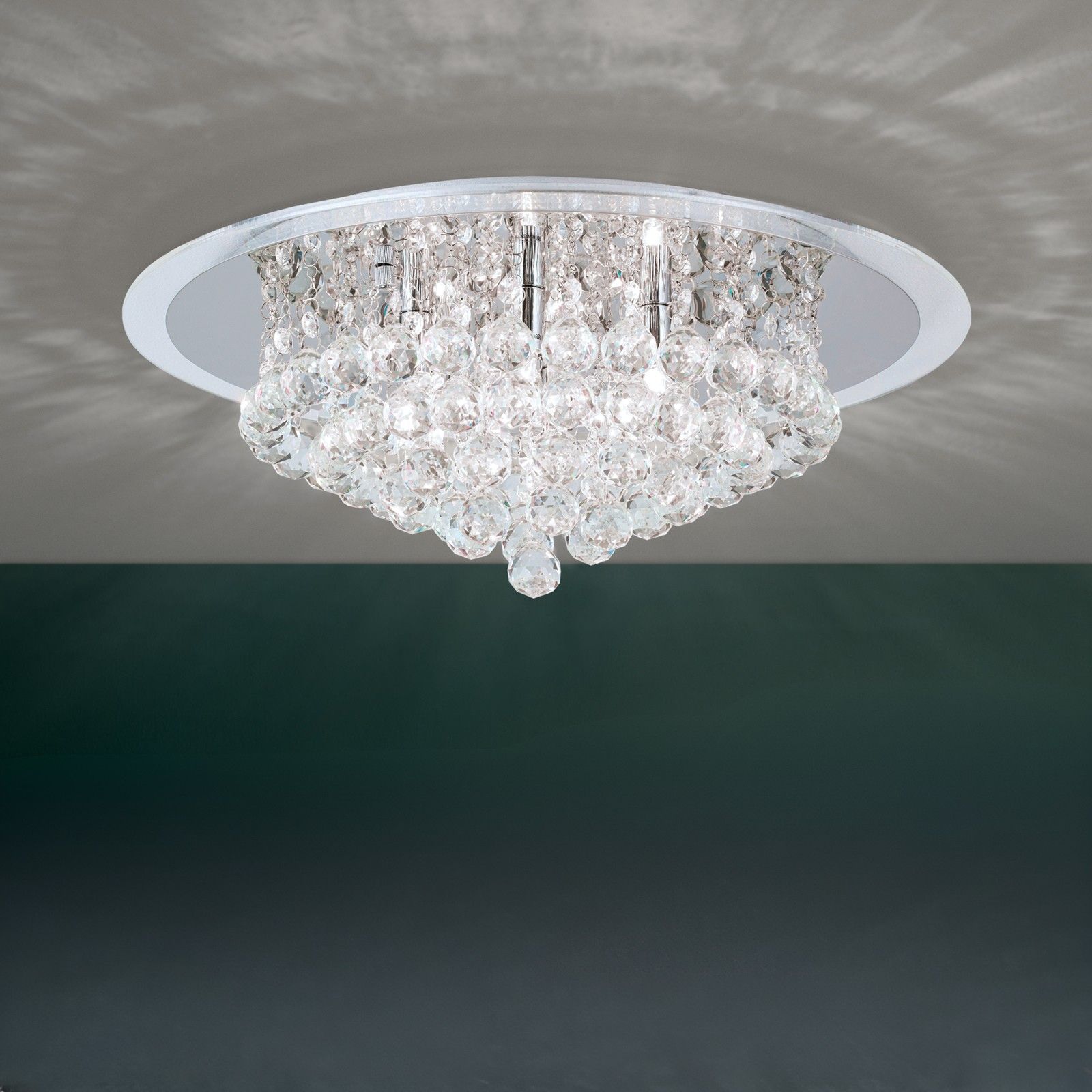 Deckenluster GLORIA, Chrom, 50cm