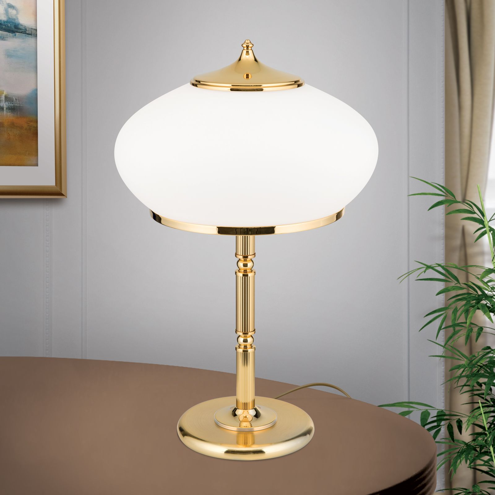 Stolní lampa EMPIRE, zlatá, H 63cm