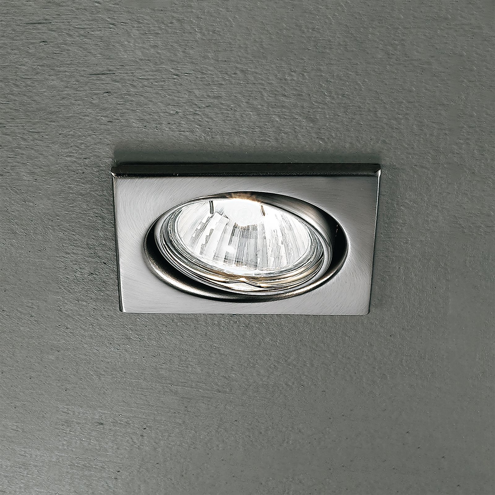 Recessed spotlight CLASSIC, satinated, swivelling, angular
