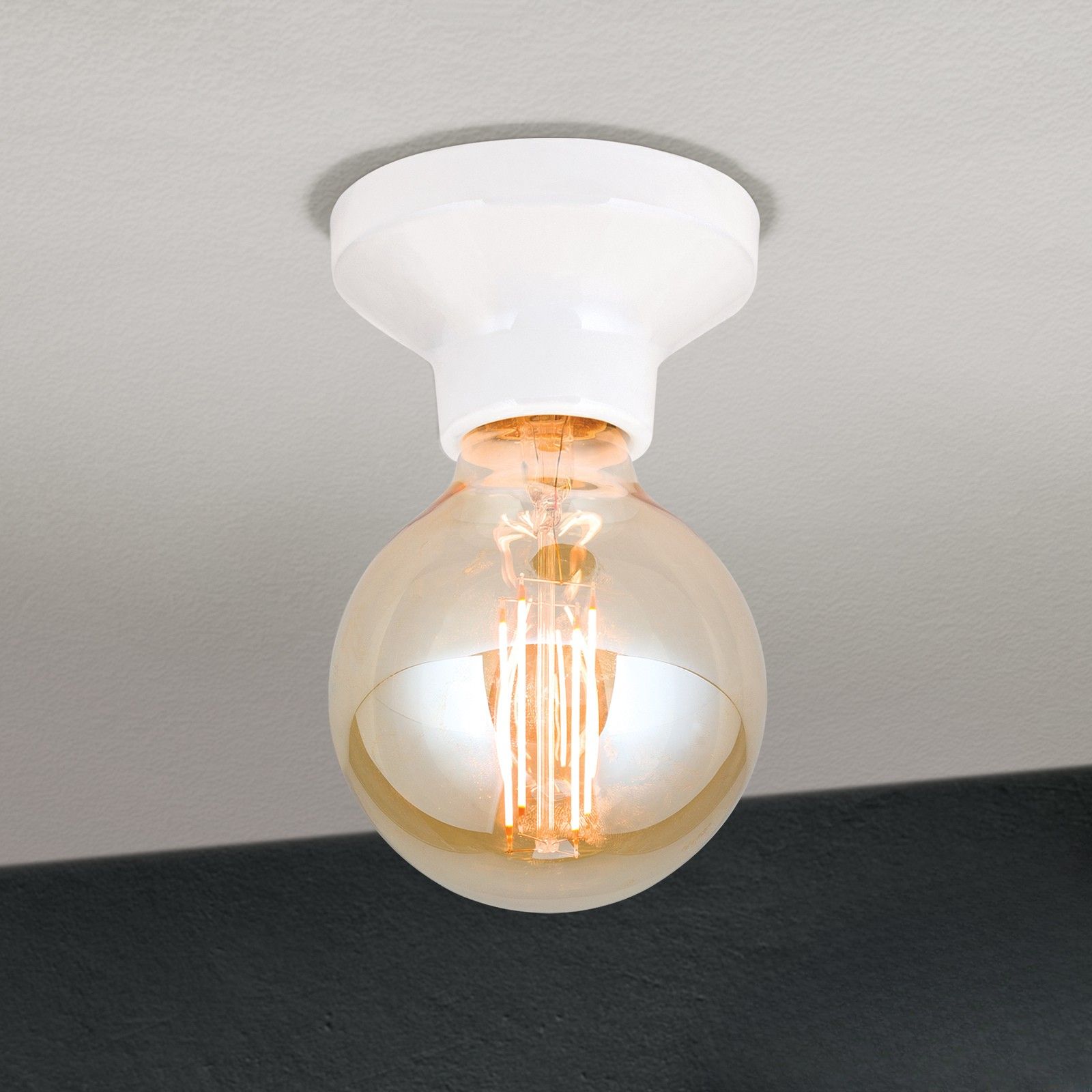 Stropní svítidlo FROST, bílé, keramické