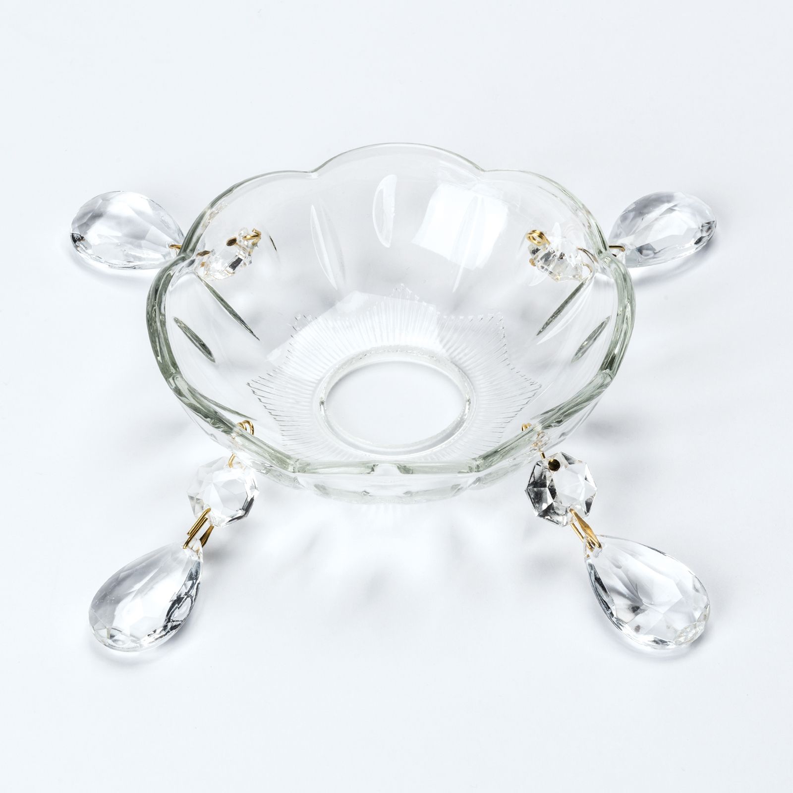 Glastasse mit Behang, Loch 29mm