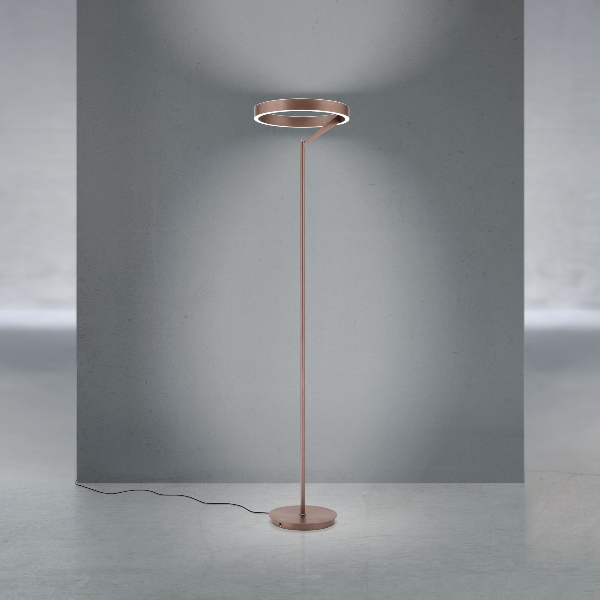 LED floor lamp KOLK, bronze