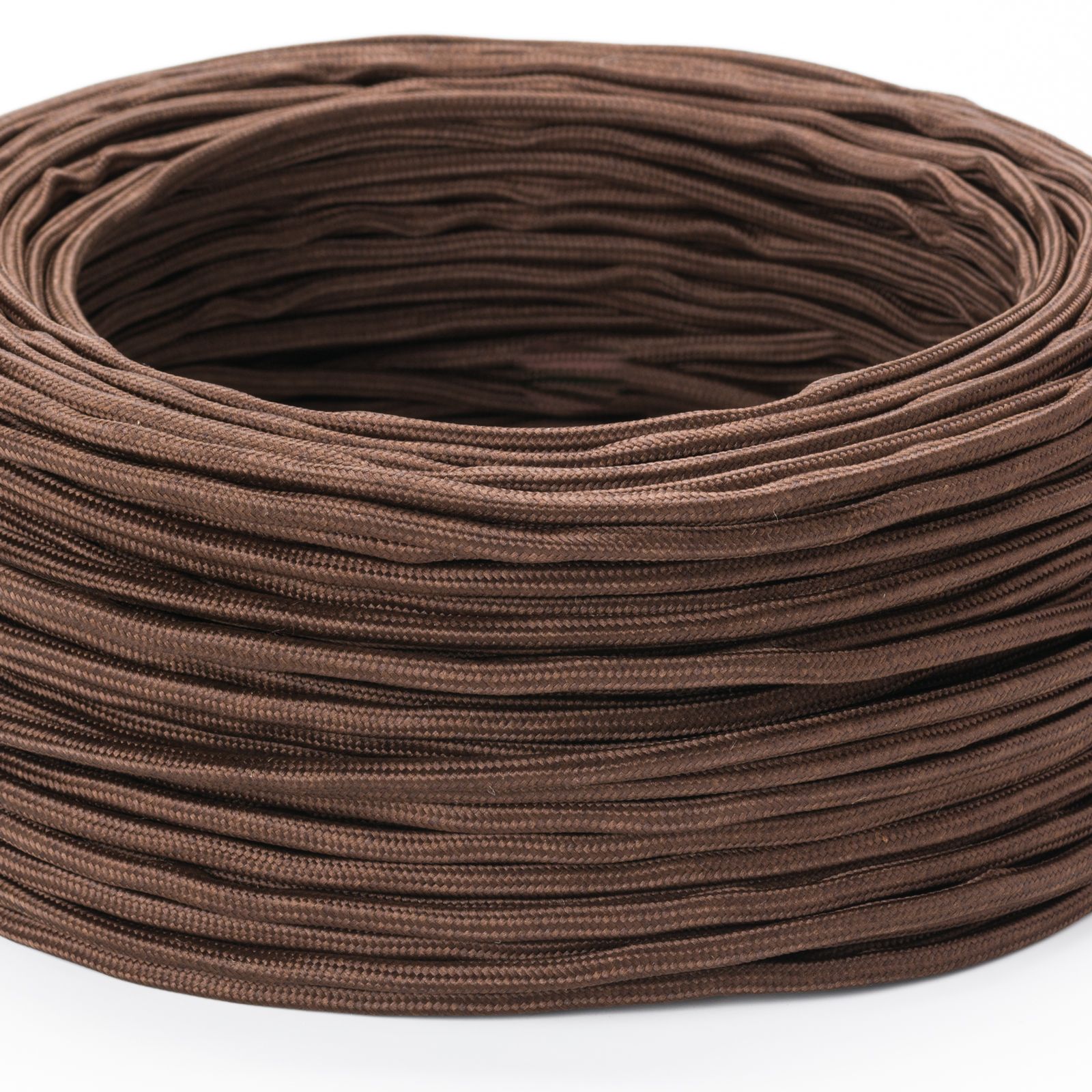Cable, Textile, 3x0.75mm², 1 m, thin, brown