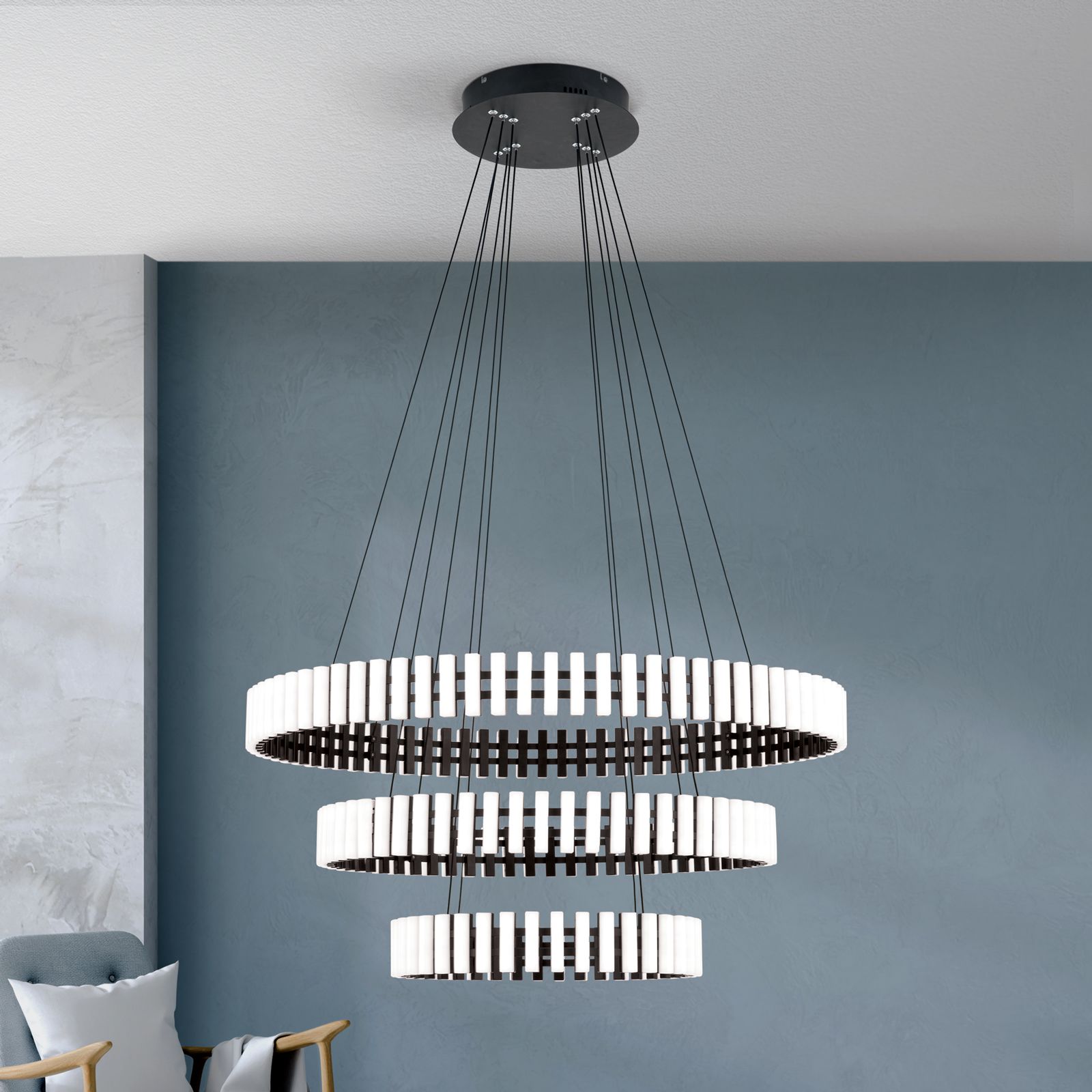 LED Pendant lamp MANSION, dimmable, black
