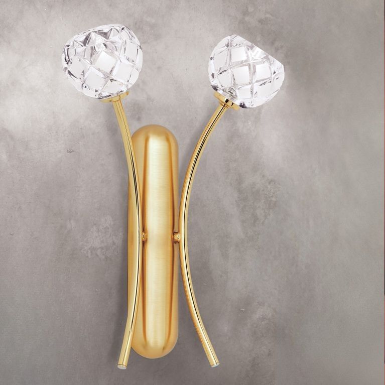 Wandleuchte MADERNO, 2-flammig, Gold-matt