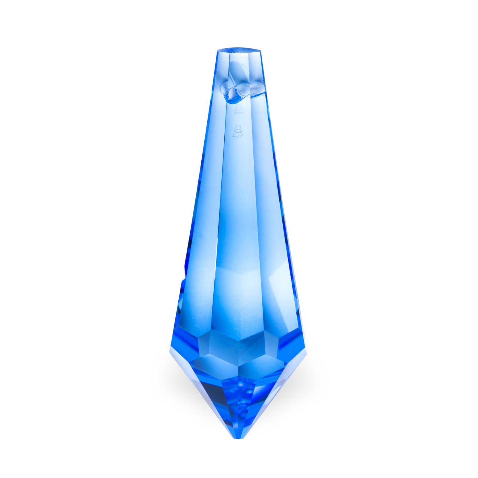 Chandelier crystal pointed crystal STRASS® Swarovski® Crystal, 38x14mm, Blue