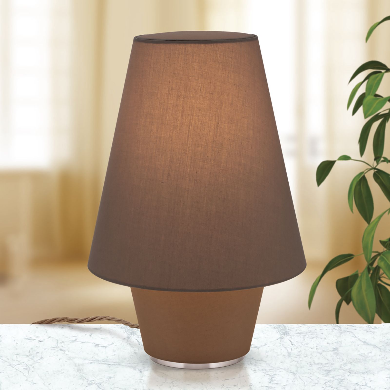 Table lamp TWINS, Large, brown