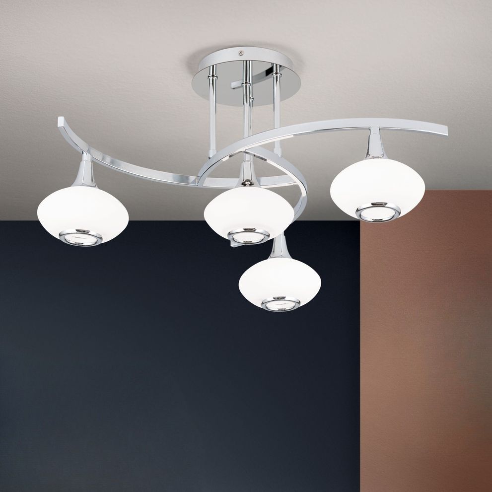 Stropní svítidlo LIA, 4-žárovkové, chrom