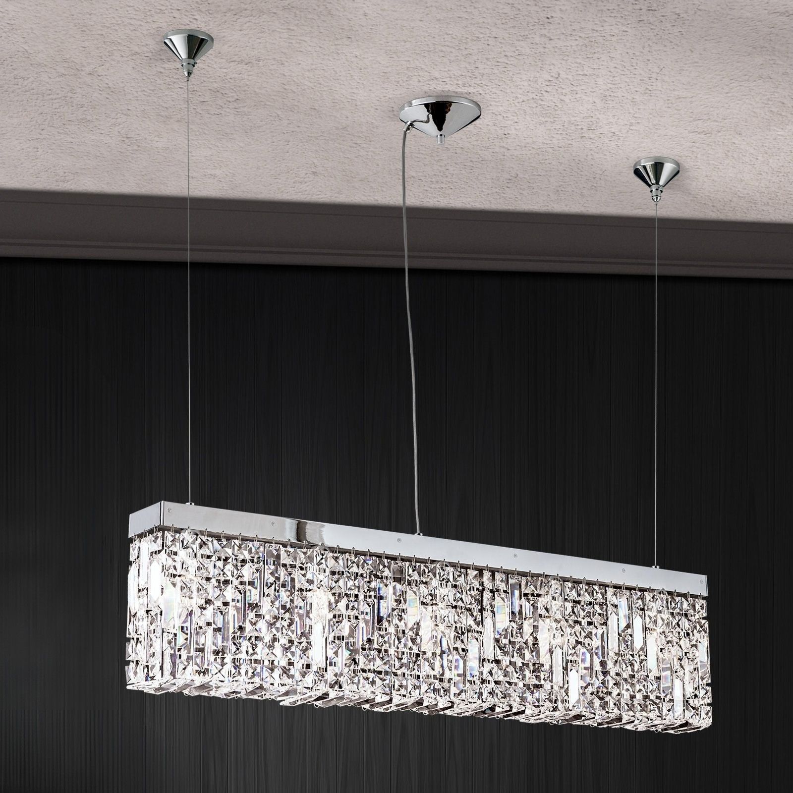 RING pendant light, 90cm, chrome plated