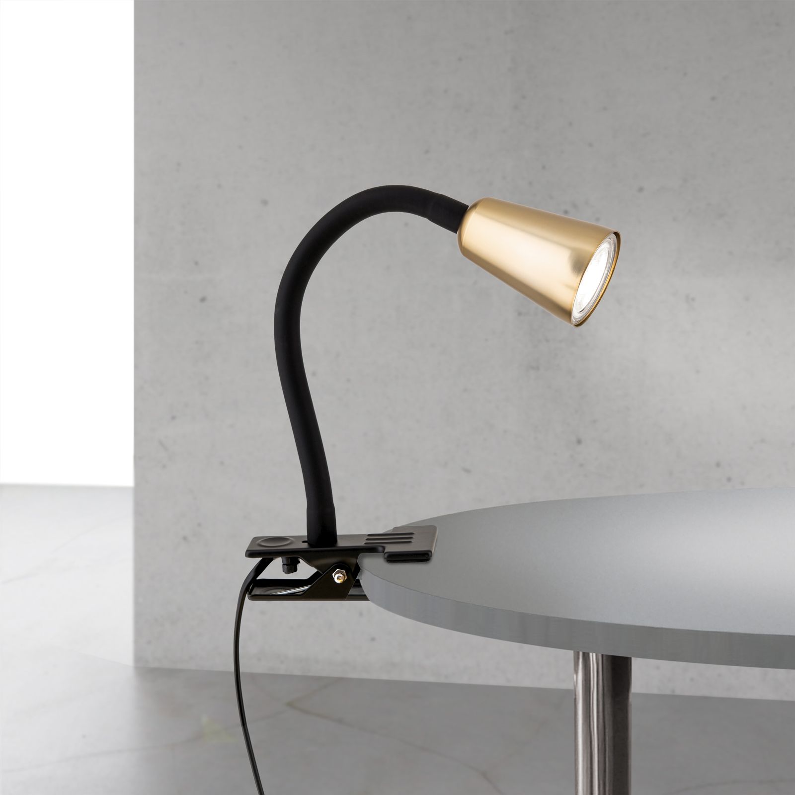 Clamp light DOTTY, black brass