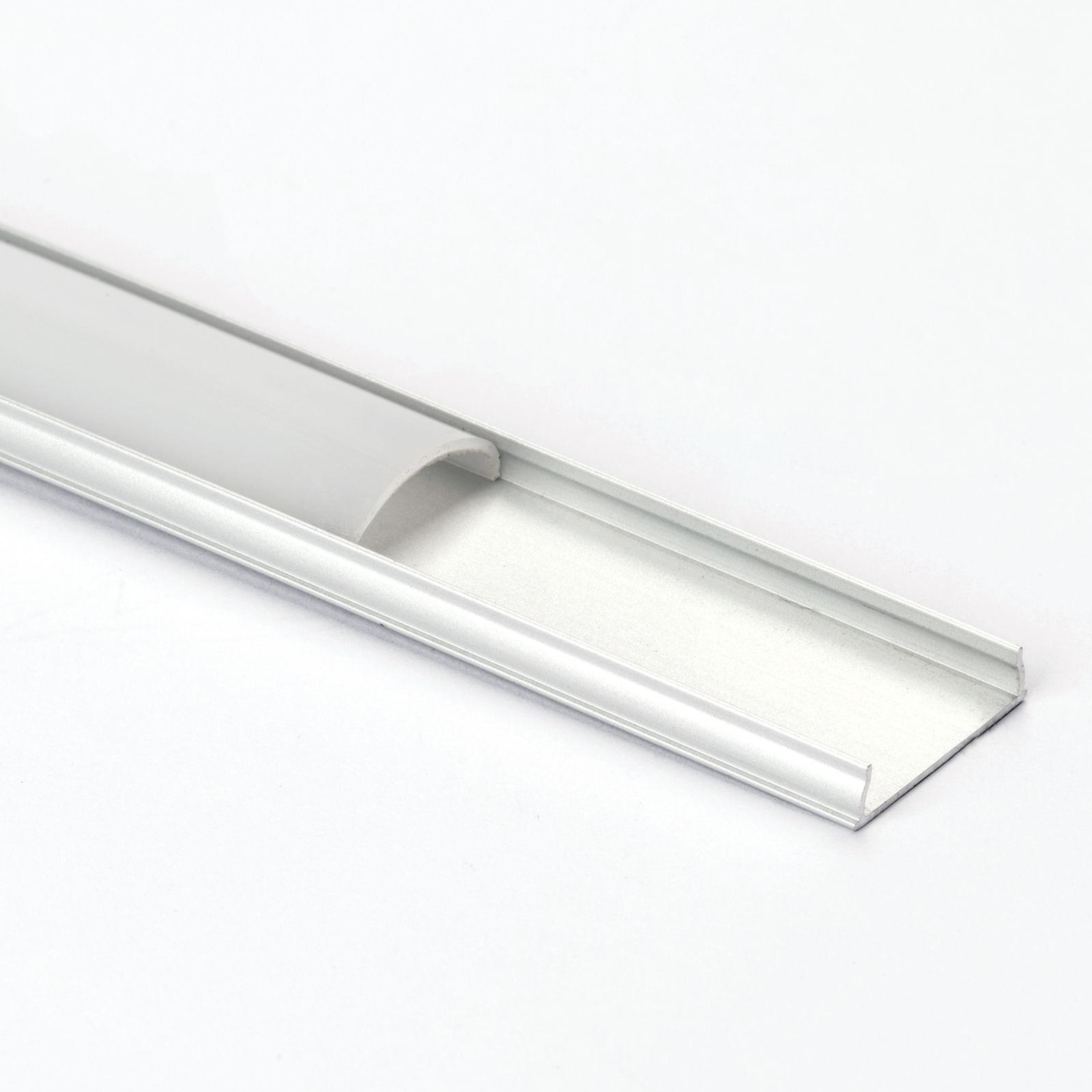 Alu Profil für LED DEEP Milchglas Streifen Lichtleiste Aluminium 2m DEEP  Milchglas, Leisten \ Alu Profile Für LED Streifen \ Alu Profile