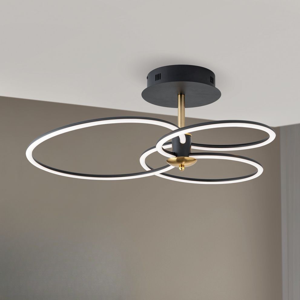 LED Deckenleuchte CHARLOTTE, Schwarz-gold