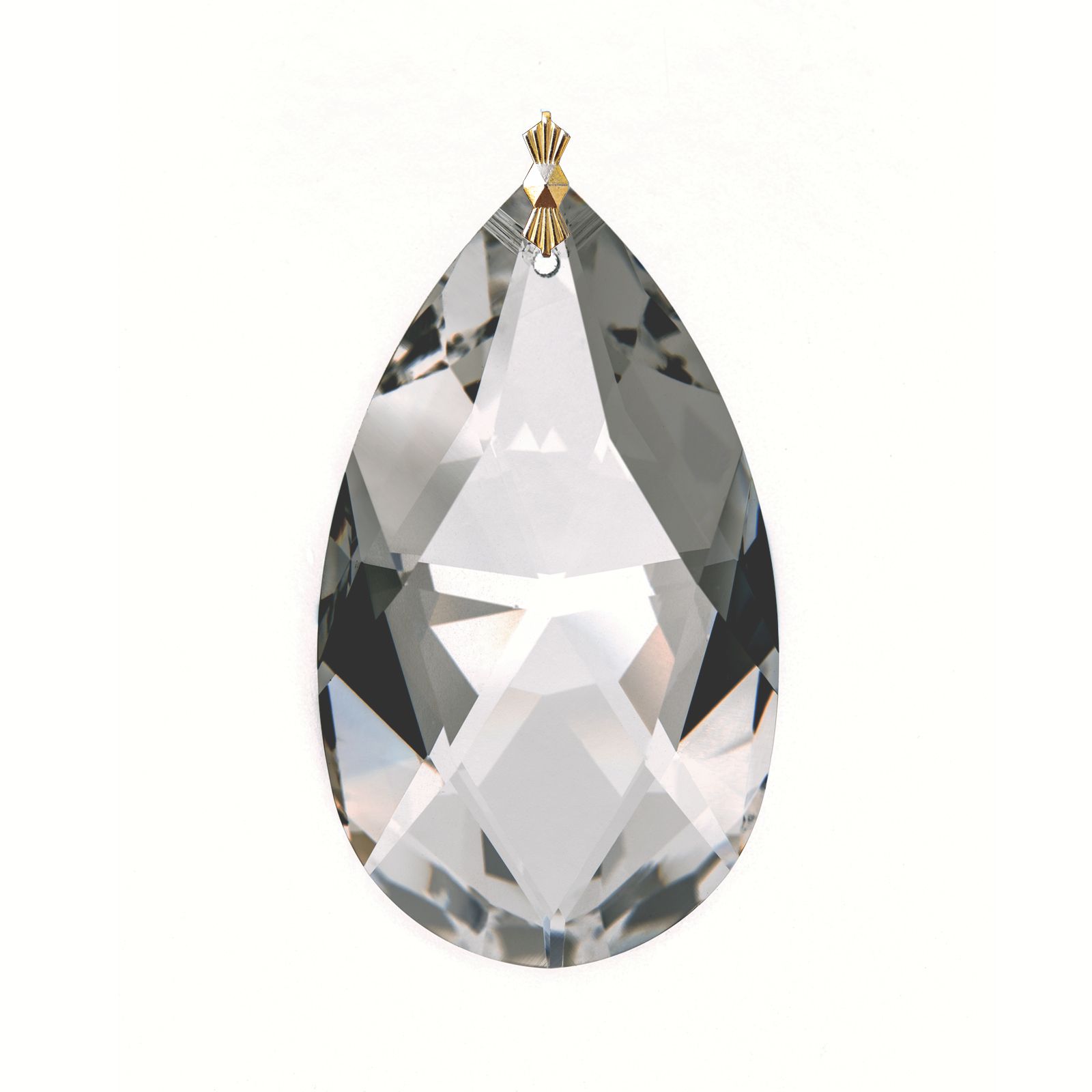 Chandelier crystal almond, 1670/50, transparent