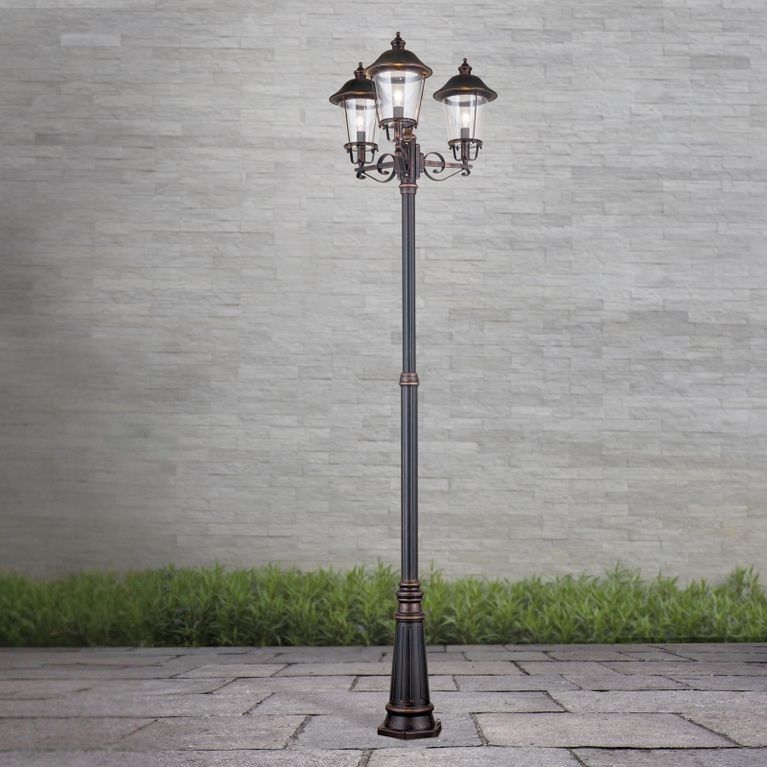 Außenleuchte KENZO, Schwarz kupfer, H260cm
