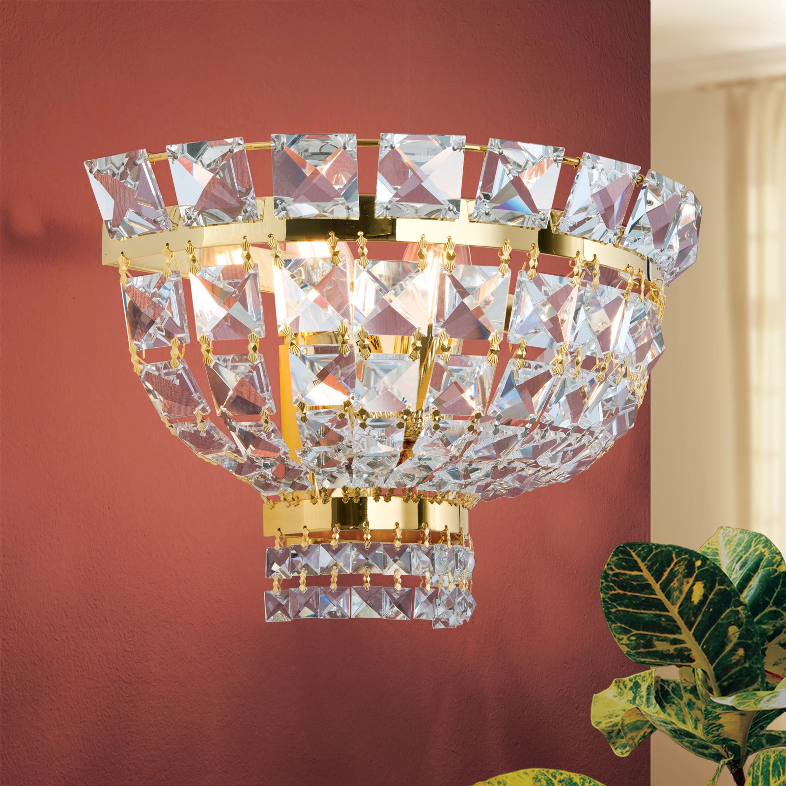 Wandleuchte AMBASSADOR, 2-flammig, gold