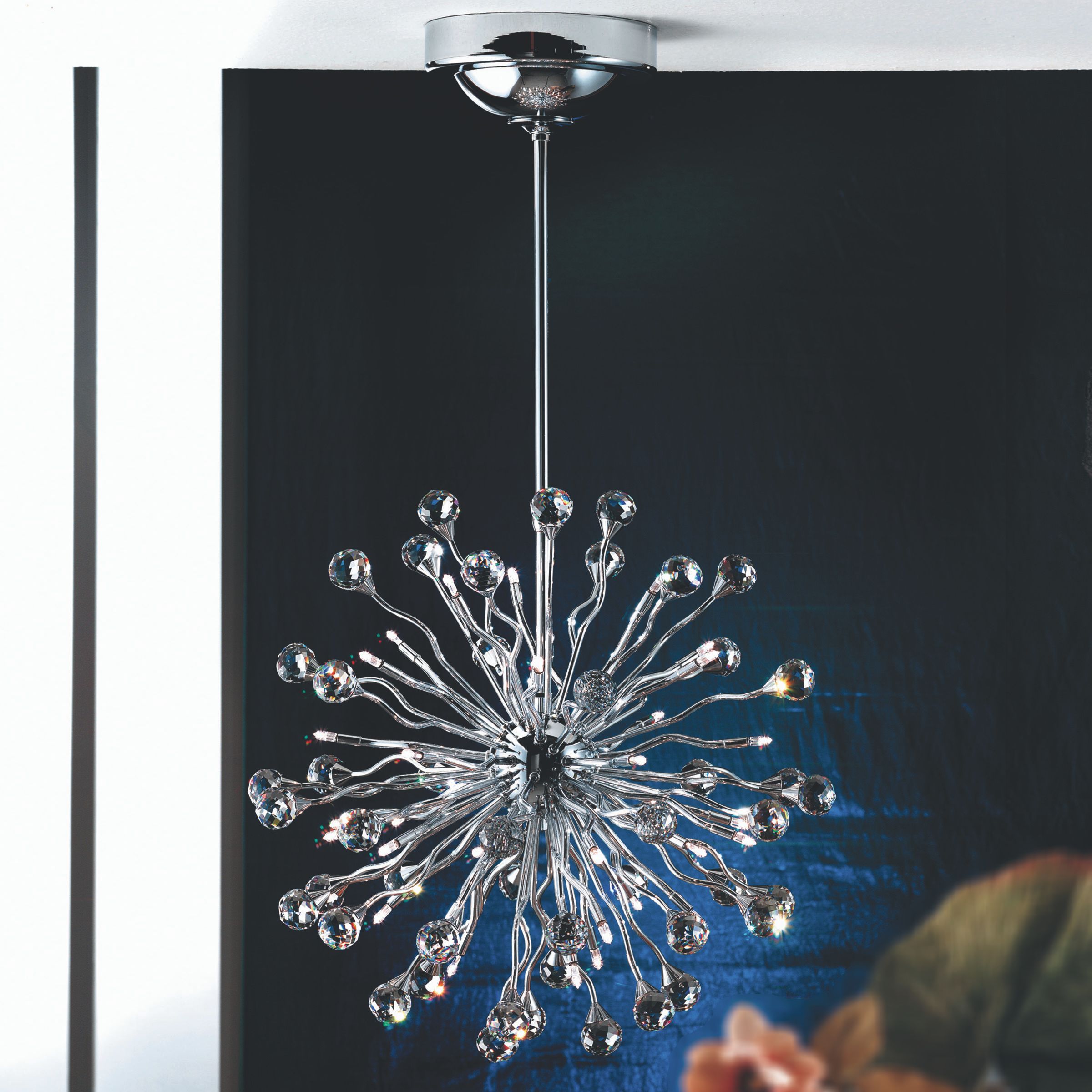 Lustr GALAXY, 36 plamenů, Chrom