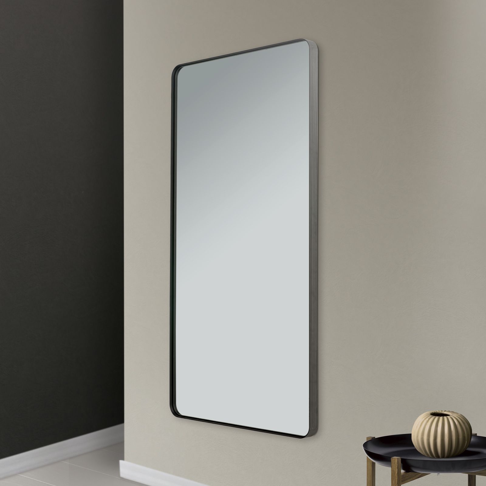 Spiegel CARLO, 152x76cm, Schwarz