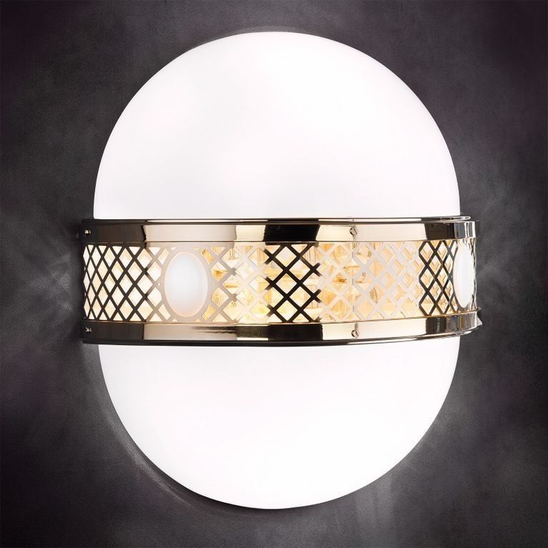 Wall light ALT WIEN, 6-flames, shiny brass, H47cm